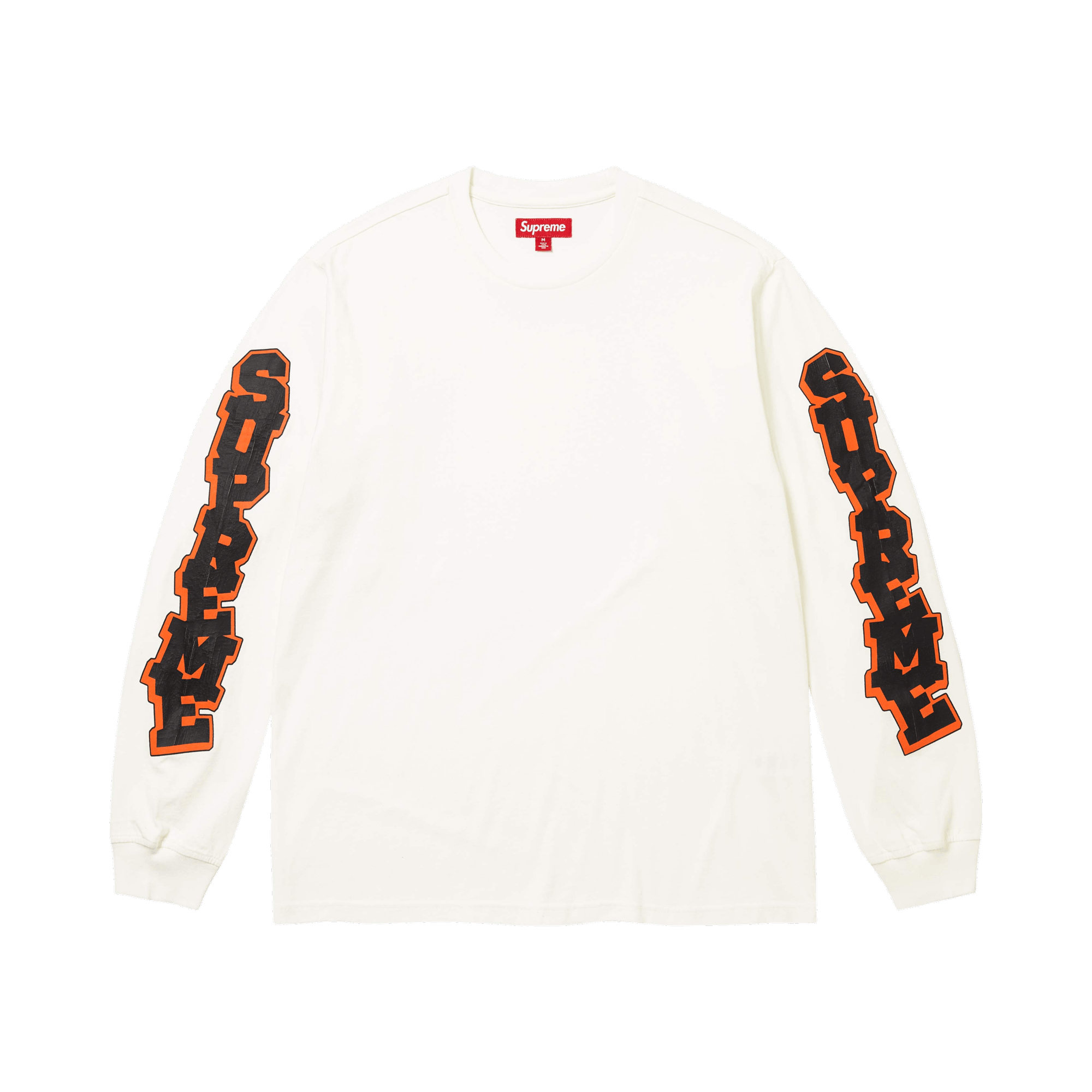Supreme Cracked Sleeve Long-Sleeve Top 'Washed White'