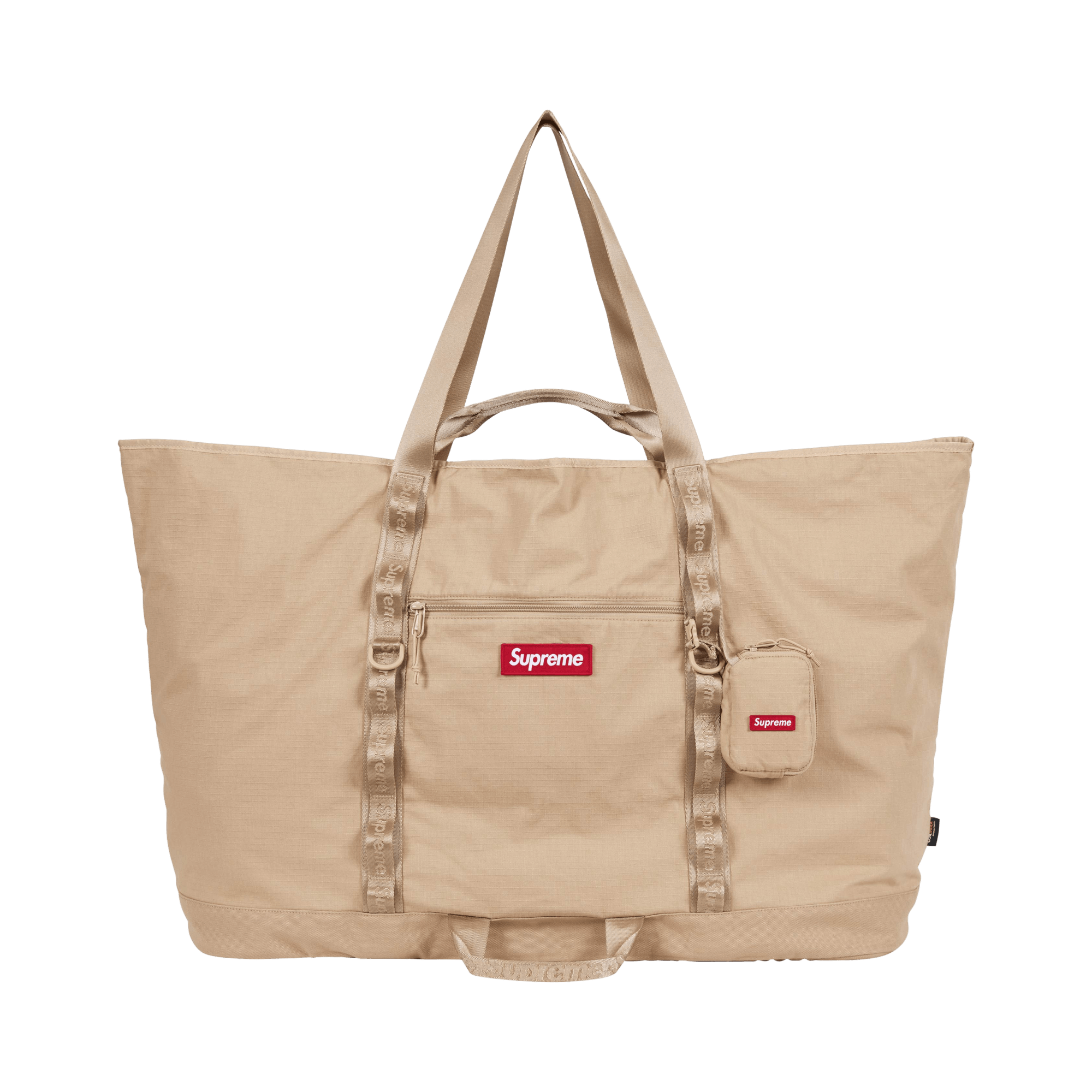 Supreme X-Large Tote Bag + Utility Pouch 'Tan'