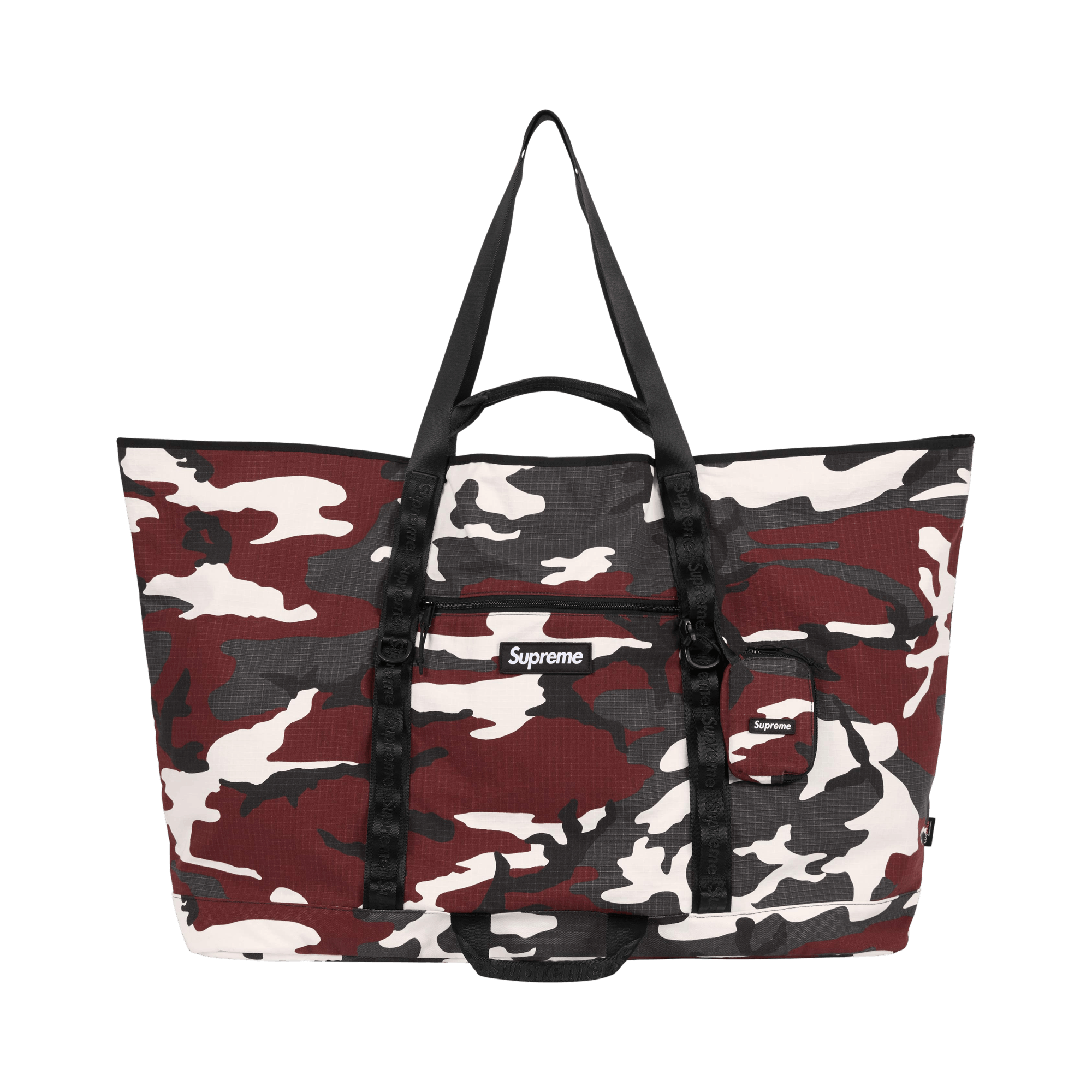 Supreme X-Large Tote Bag + Utility Pouch 'Red Camo'