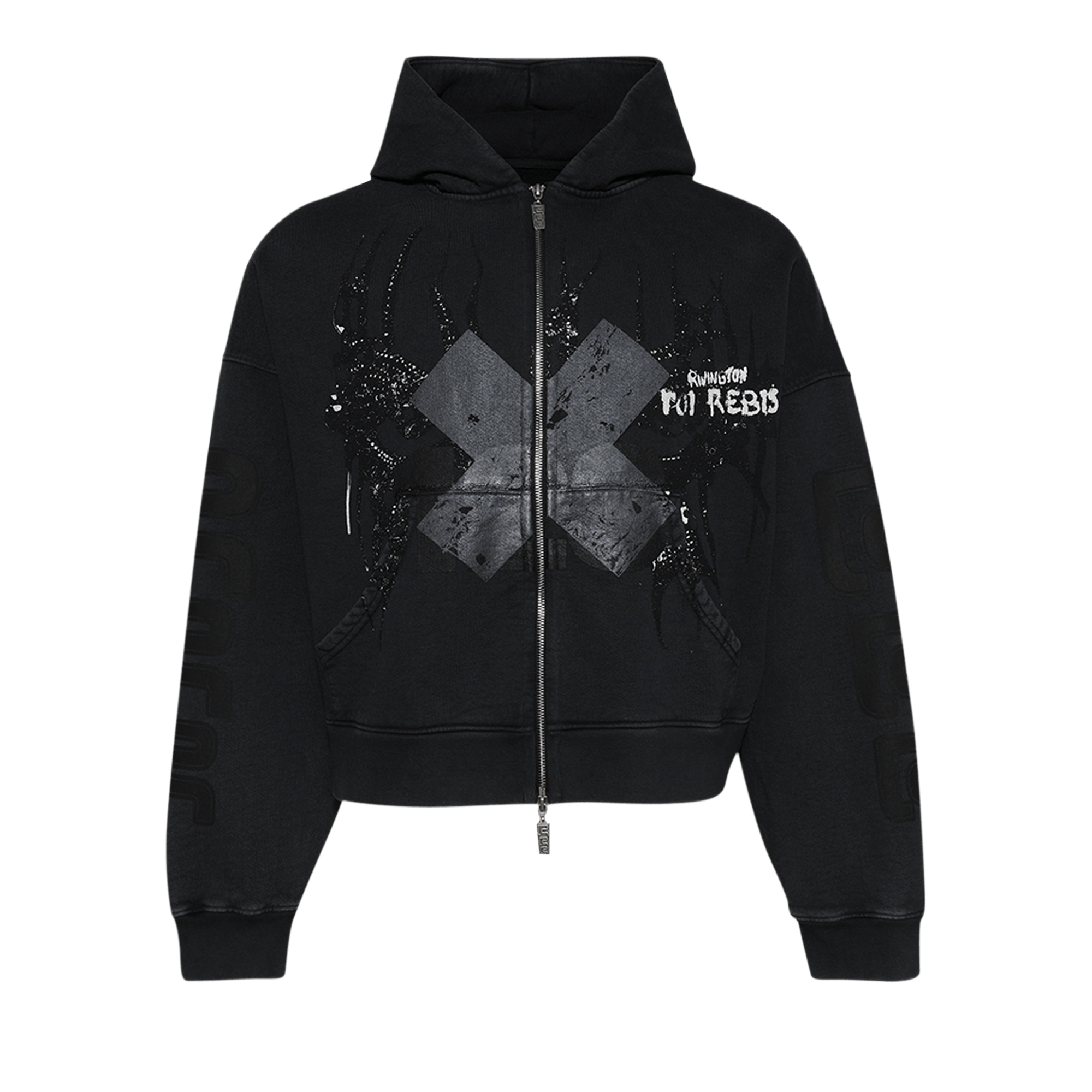 Buy RIVINGTON roi Rebis Uso-123 CVA Zip Hoodie 'Mechanic Black