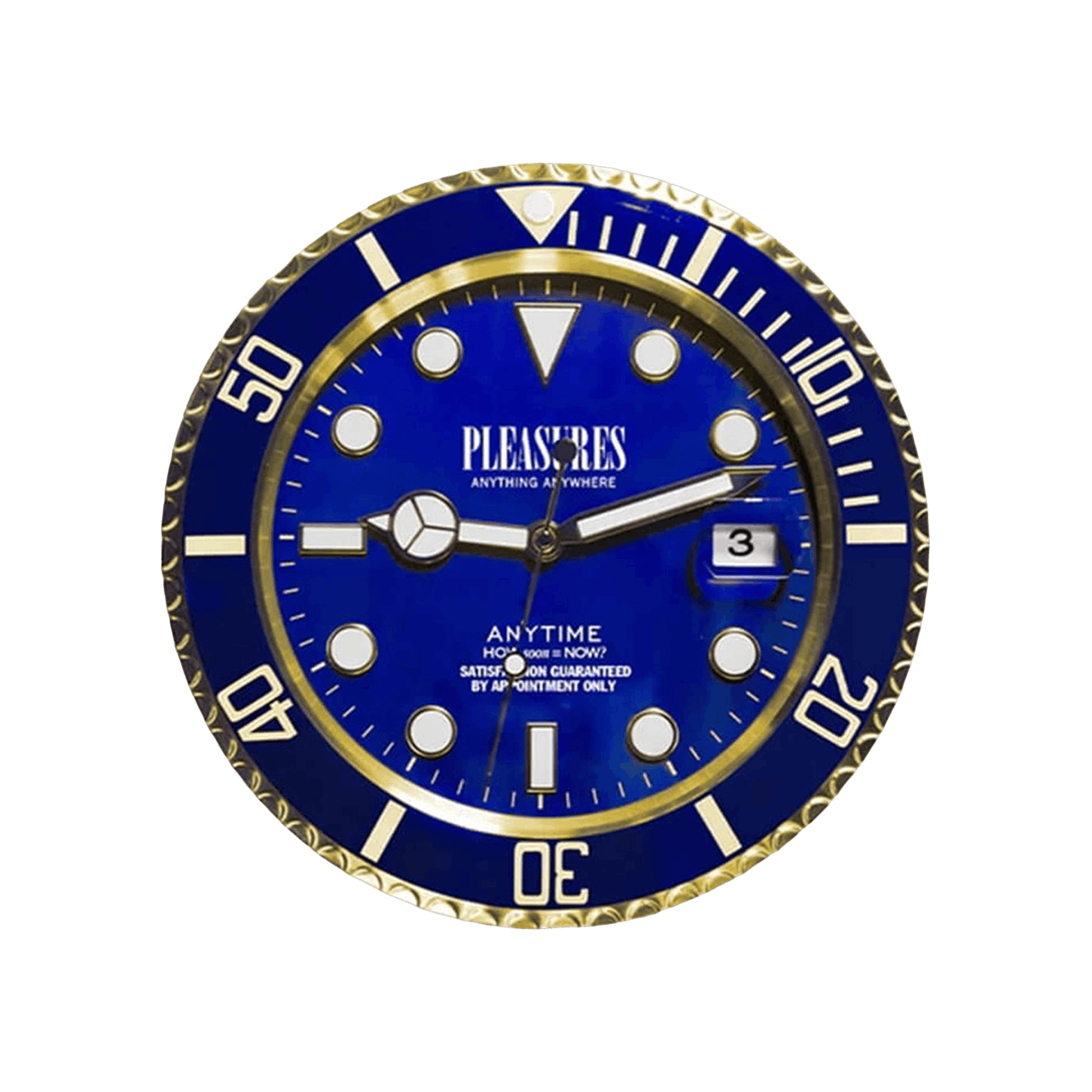 Pleasures Anytime Clock 'Gold/Blue'