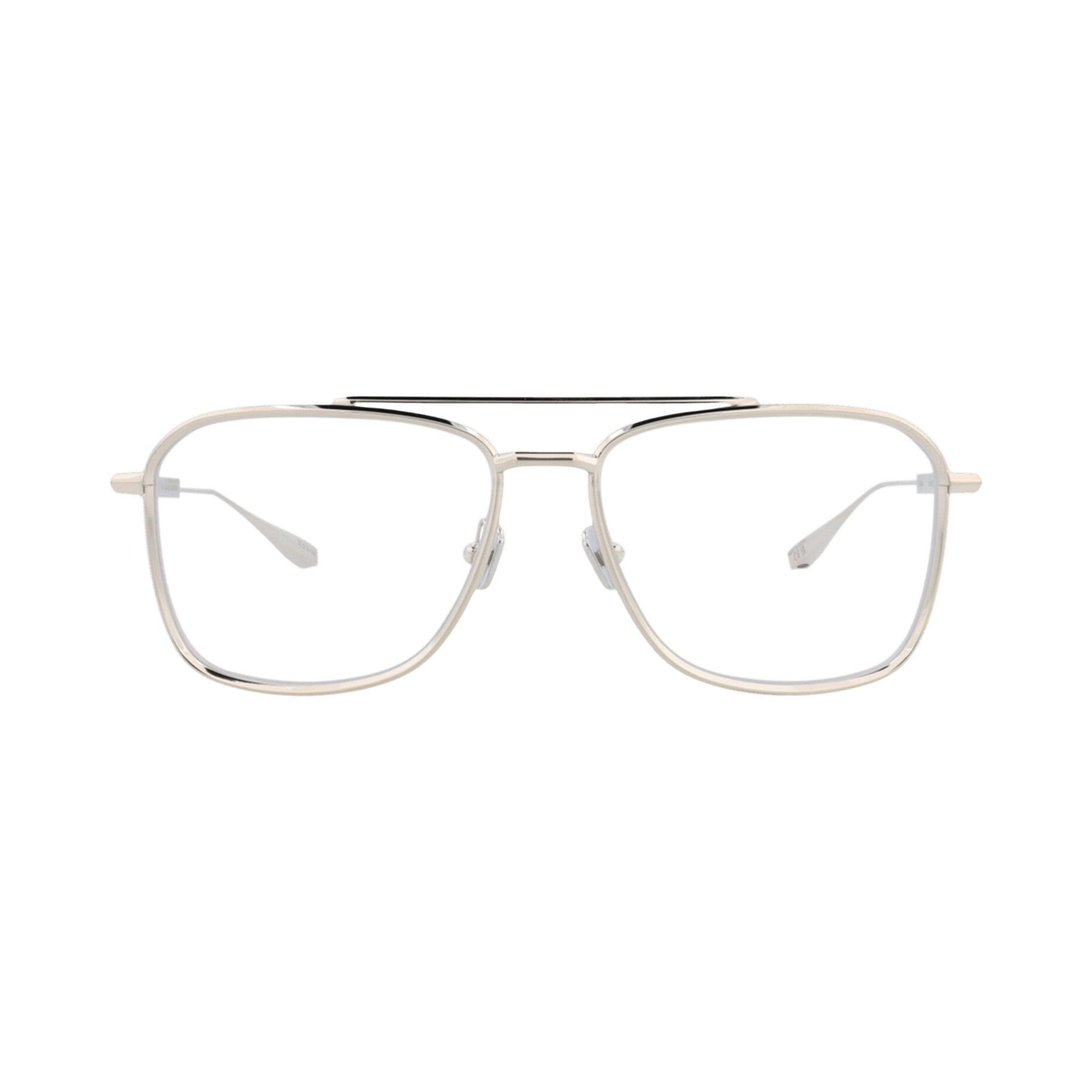 Valentino Aviator-Frame Metal Optical Frames 'Silver/Transparent'