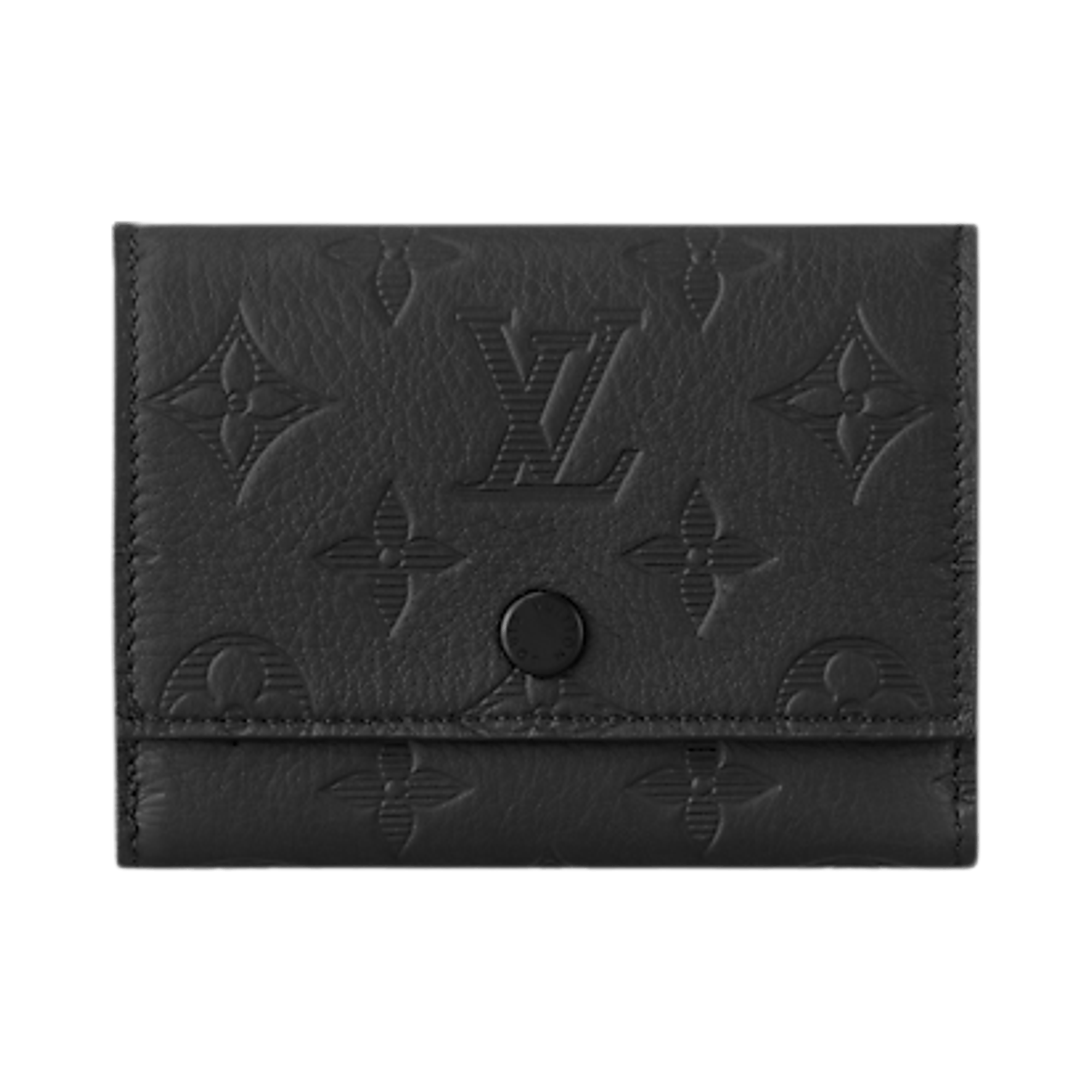 Louis Vuitton Victor Wallet 'Black Monogram Shadow Embossed Cowhide Leather'