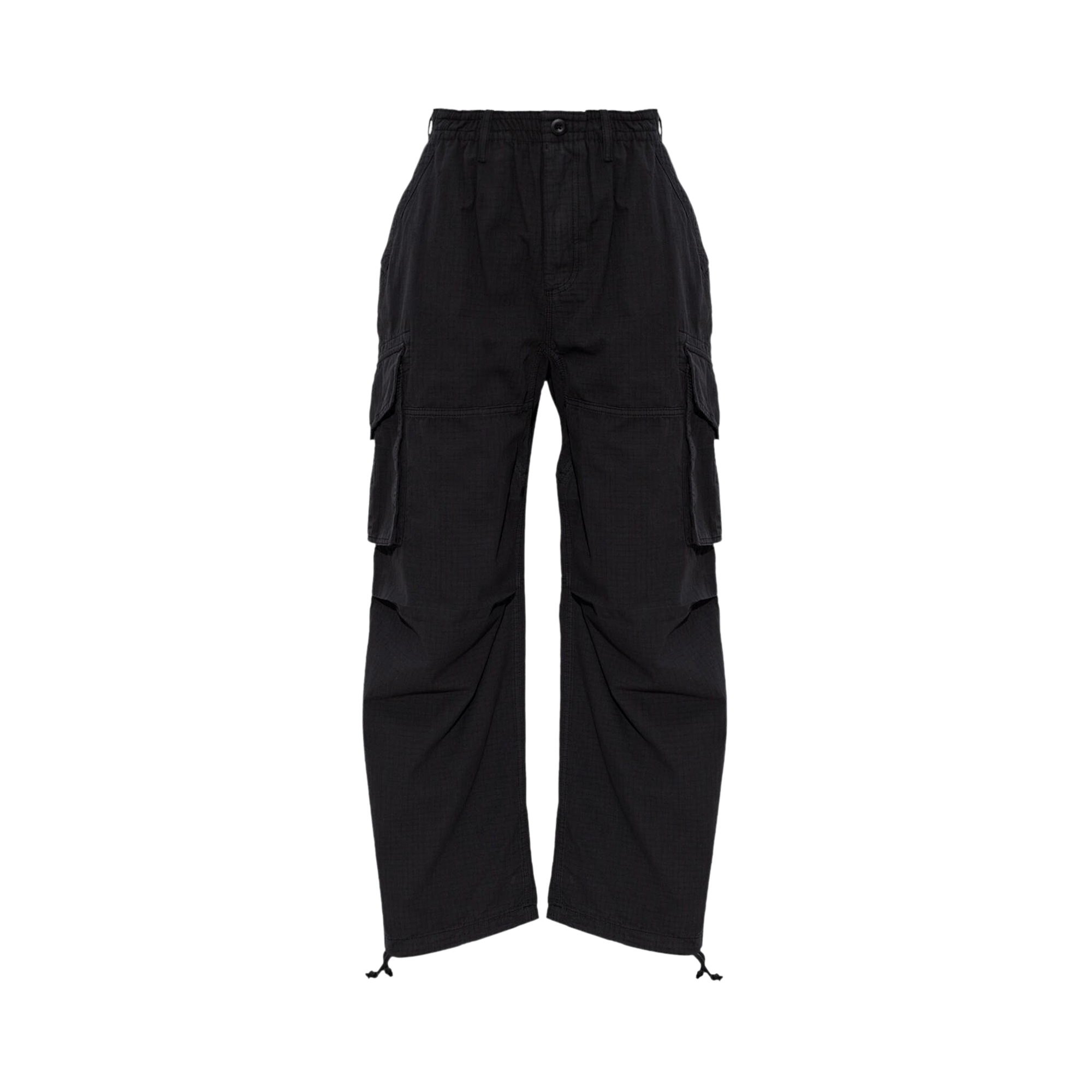 Alexander Wang Elastic Mid-Rise Cargo Pants 'Jet Black'