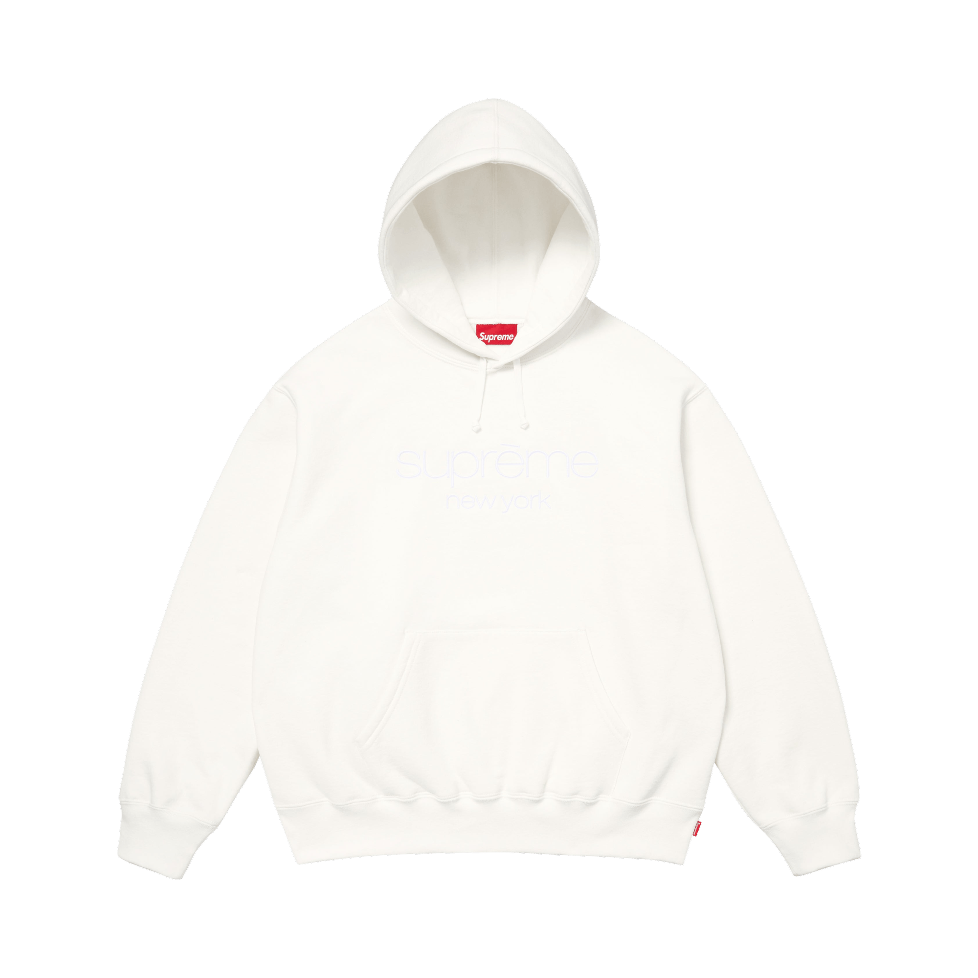 Supreme Classic Logo Hooded Sweatshirt 'White'