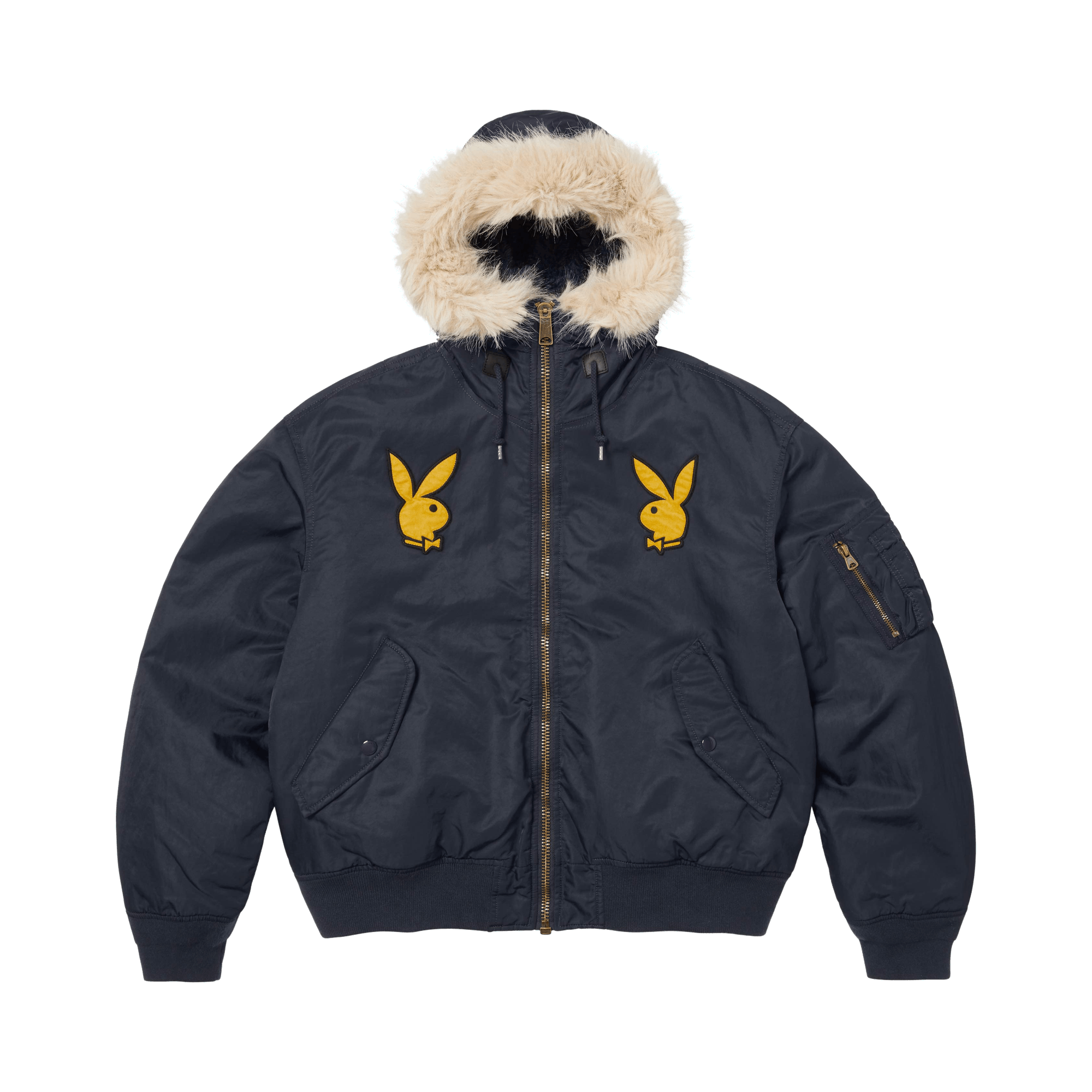 Supreme x Playboy Hooded Ma-1 'Navy'