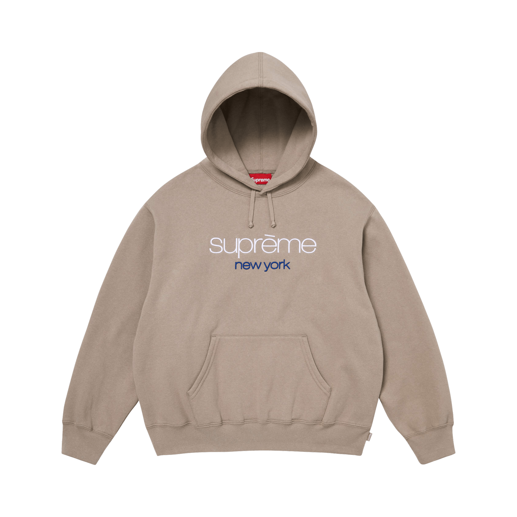 Supreme Classic Logo Hooded Sweatshirt 'Taupe'