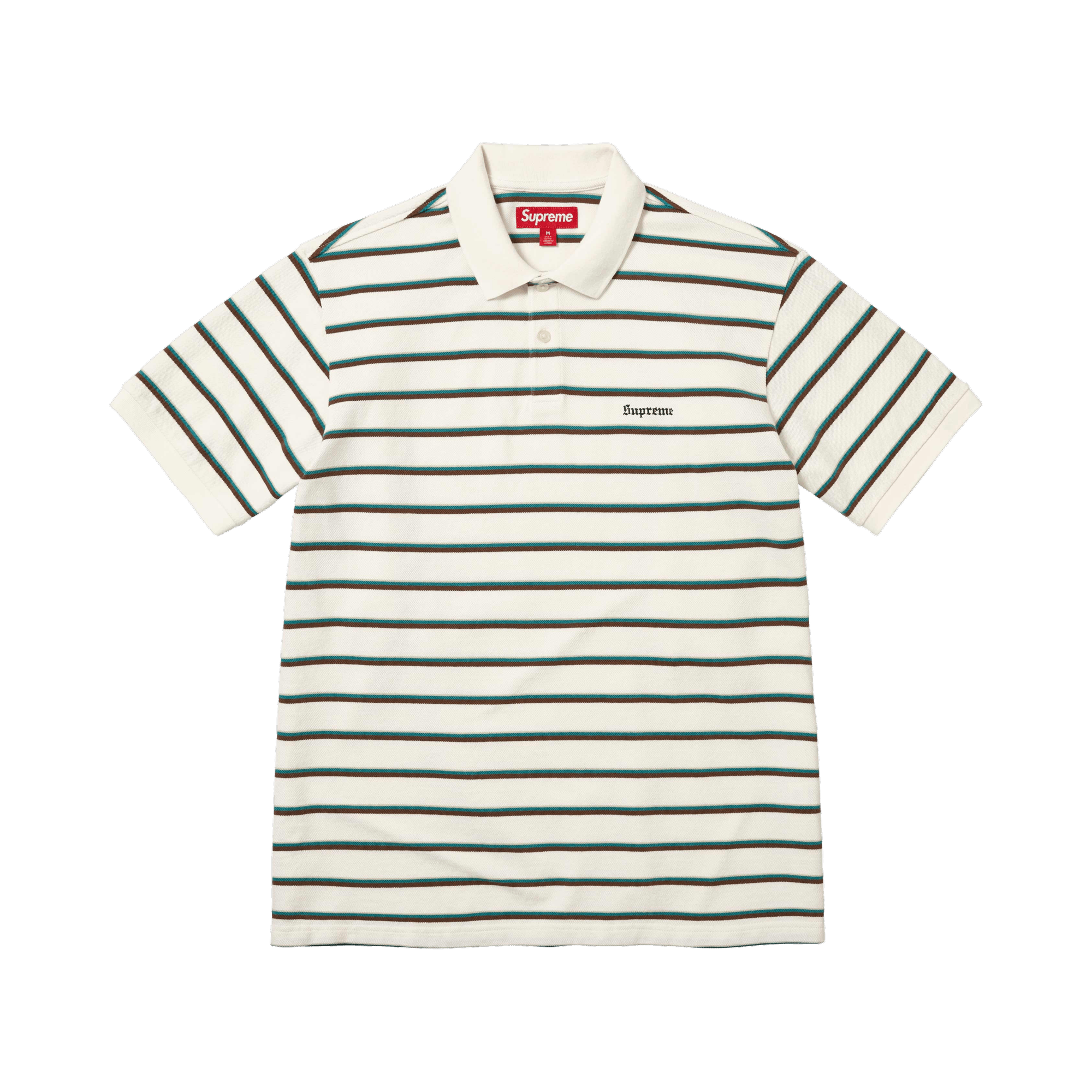 Supreme Washed Stripe Polo 'White'