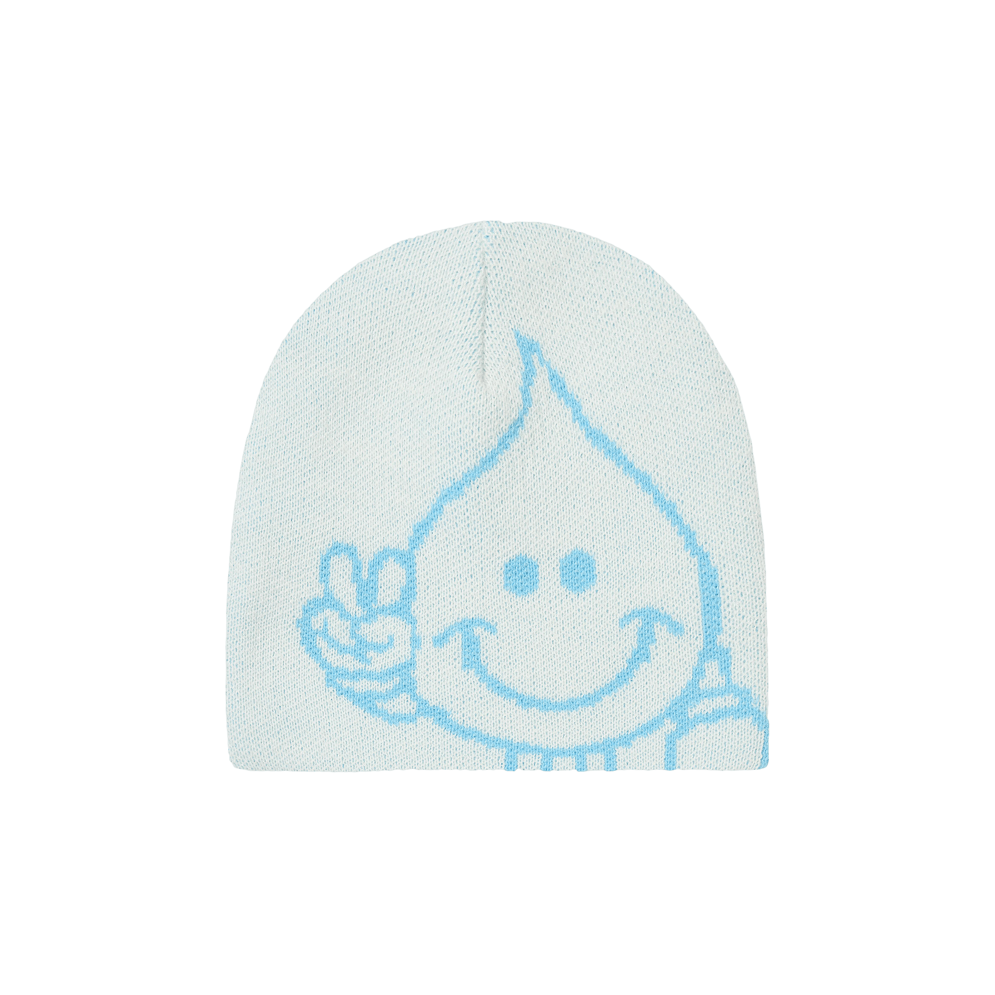Palace World Industries Reverso Nein Cuff Beanie 'White/Blue'