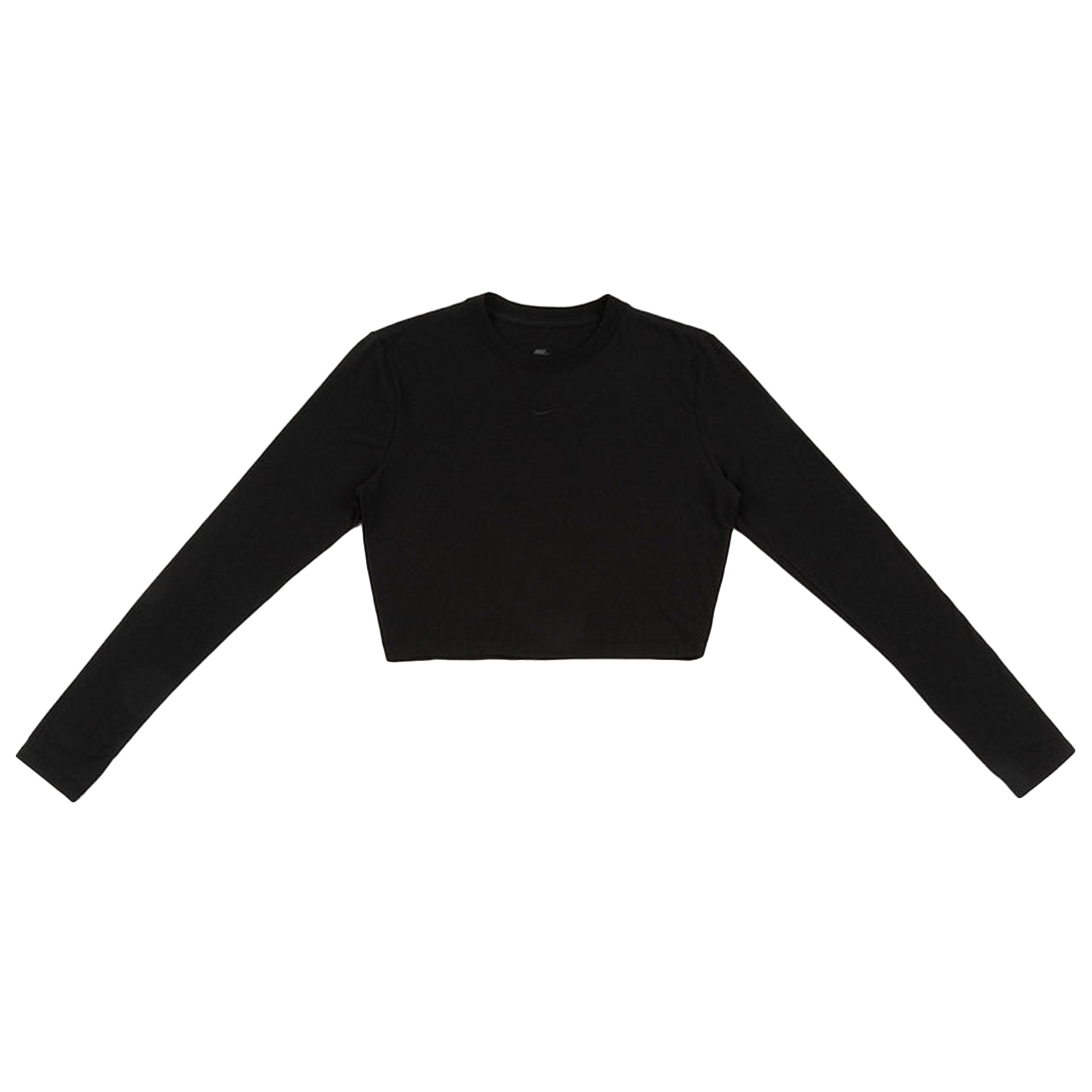 Nike NSW Chill Knit Slim Long-Sleeve Cropped Top 'Black'