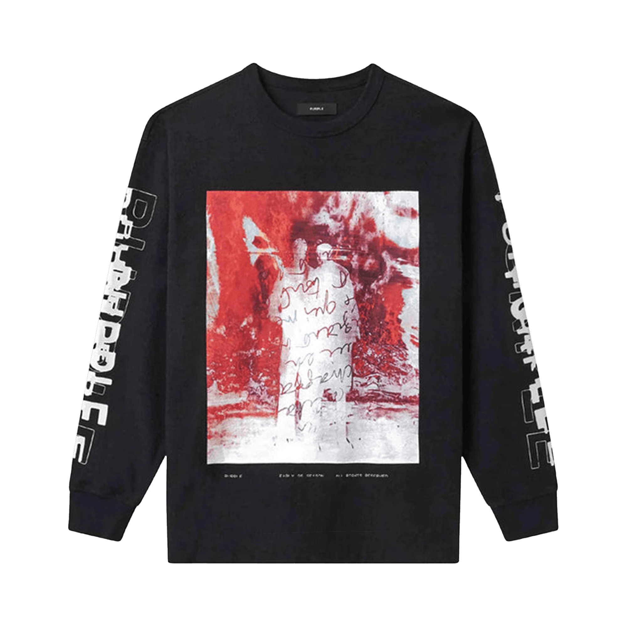 PURPLE BRAND Inferno Graphic Long-Sleeve Tee 'Black'