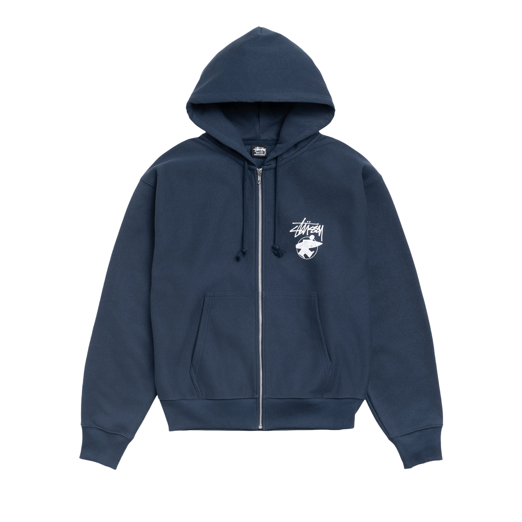 Stussy Long Haul Zip Hoodie 'Navy'