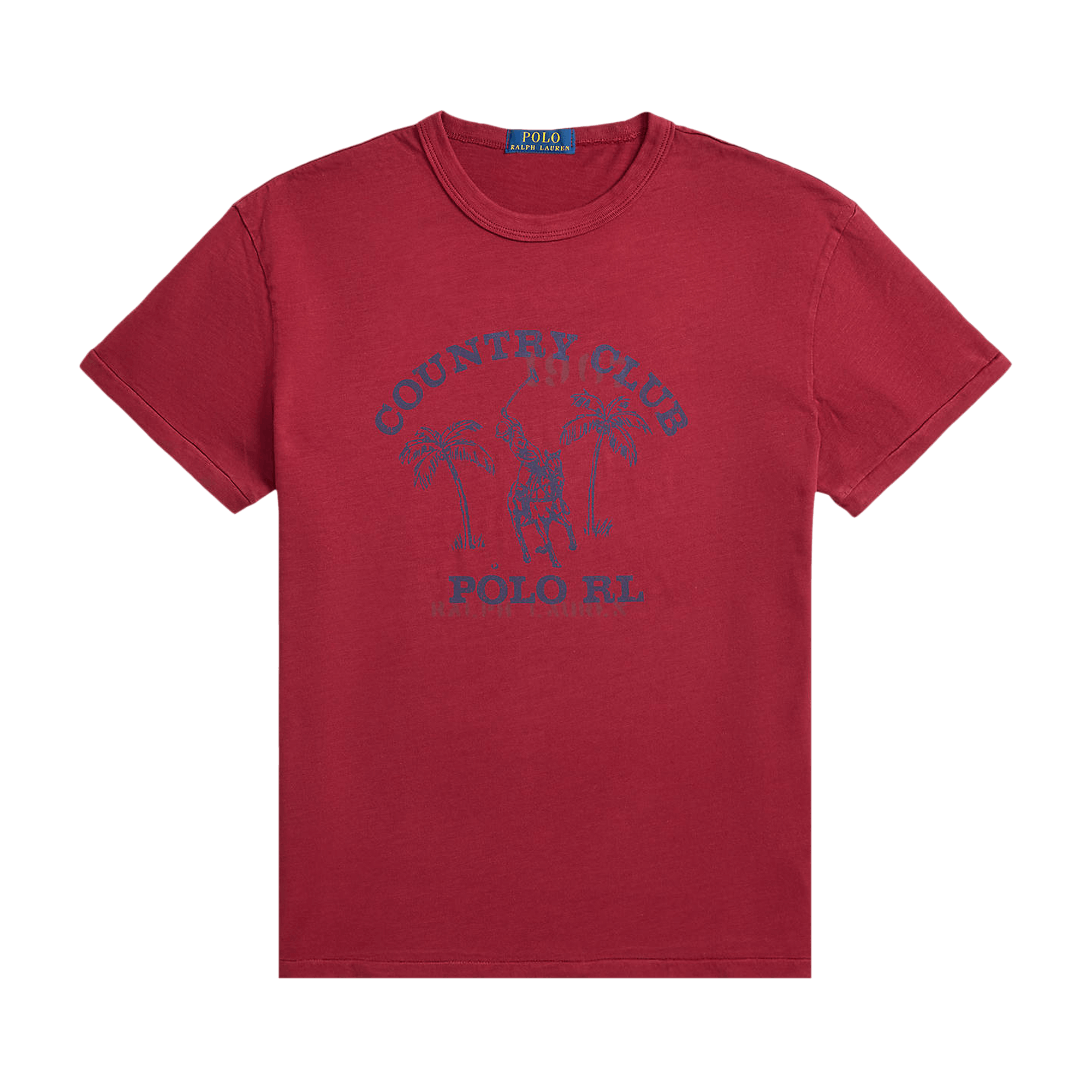 Polo Ralph Lauren Short-Sleeve Uneven Jersey Country Club Printed Graphic T-Shirt 'Heritage Red'