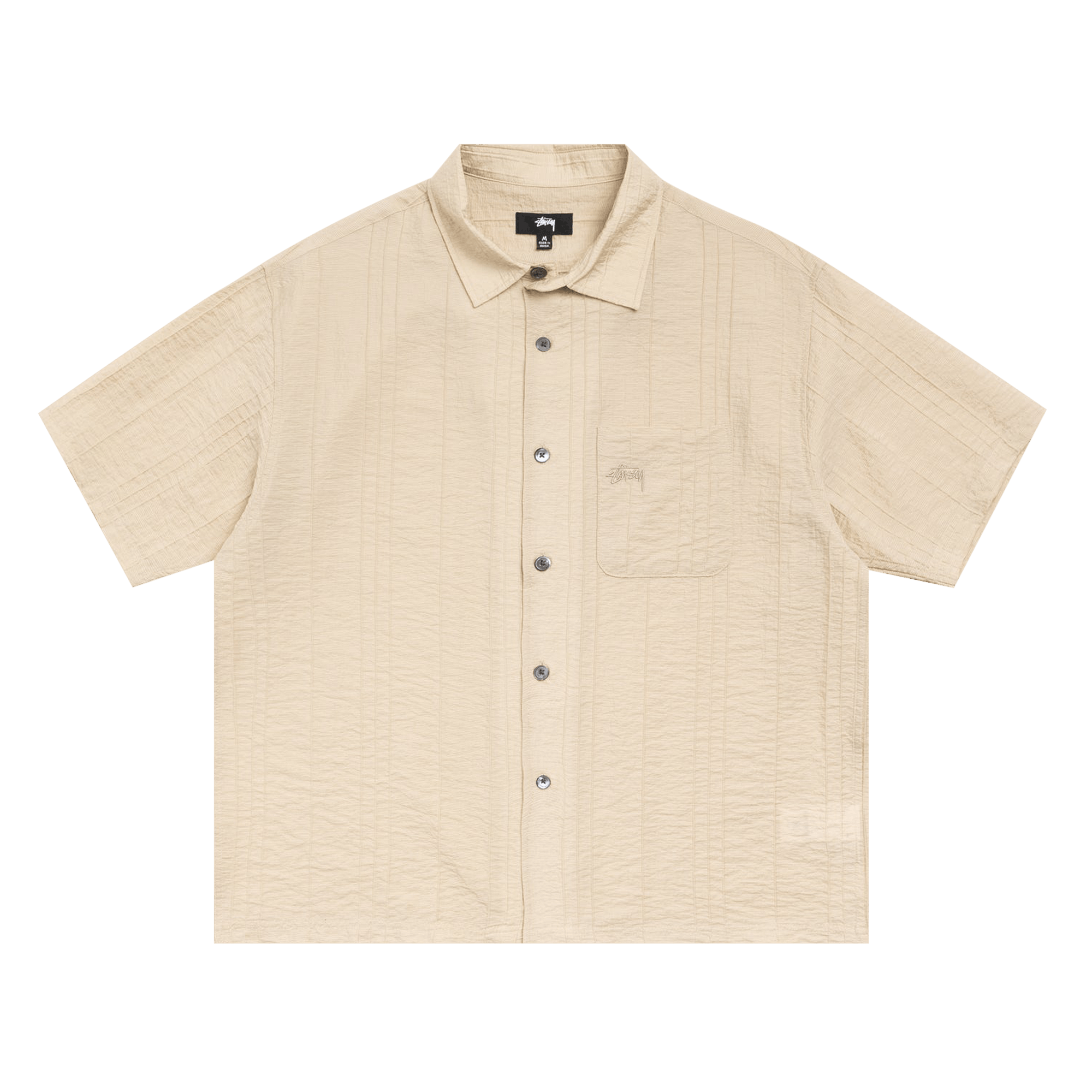 Stussy Pleated Textured Shirt 'Tan'