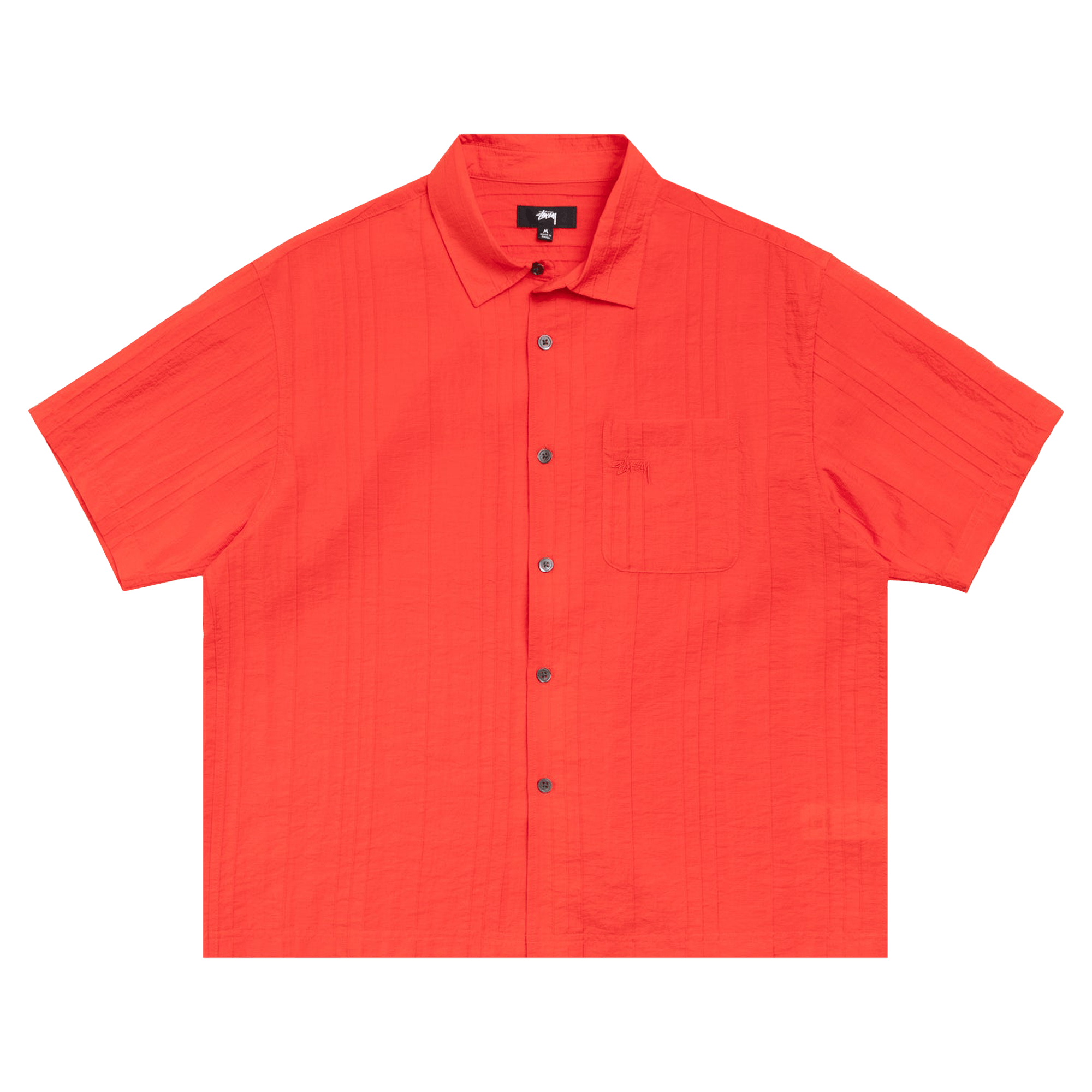 Stussy Pleated Textu Shirt 'Red'