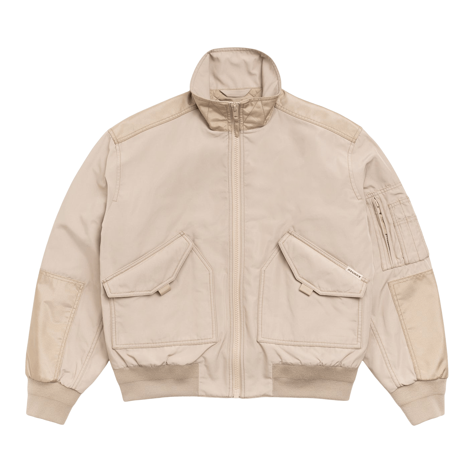 Stussy Mock Neck Flight Bomber 'Khaki'