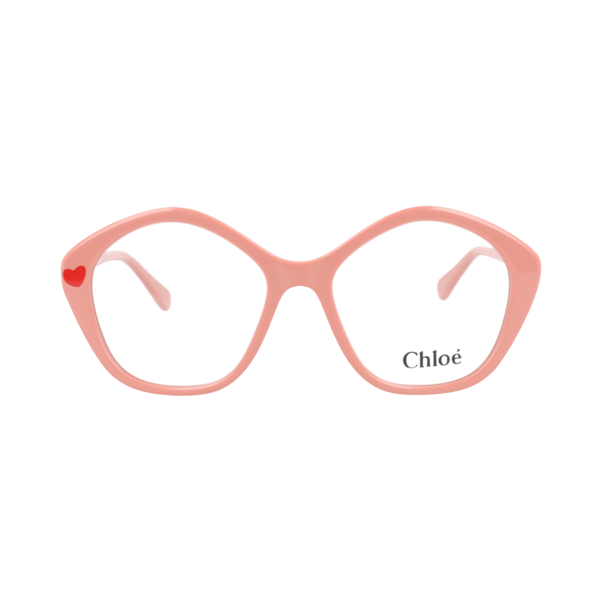 Chloé Square Acetate Optical Frames 'Pink/Transparent'