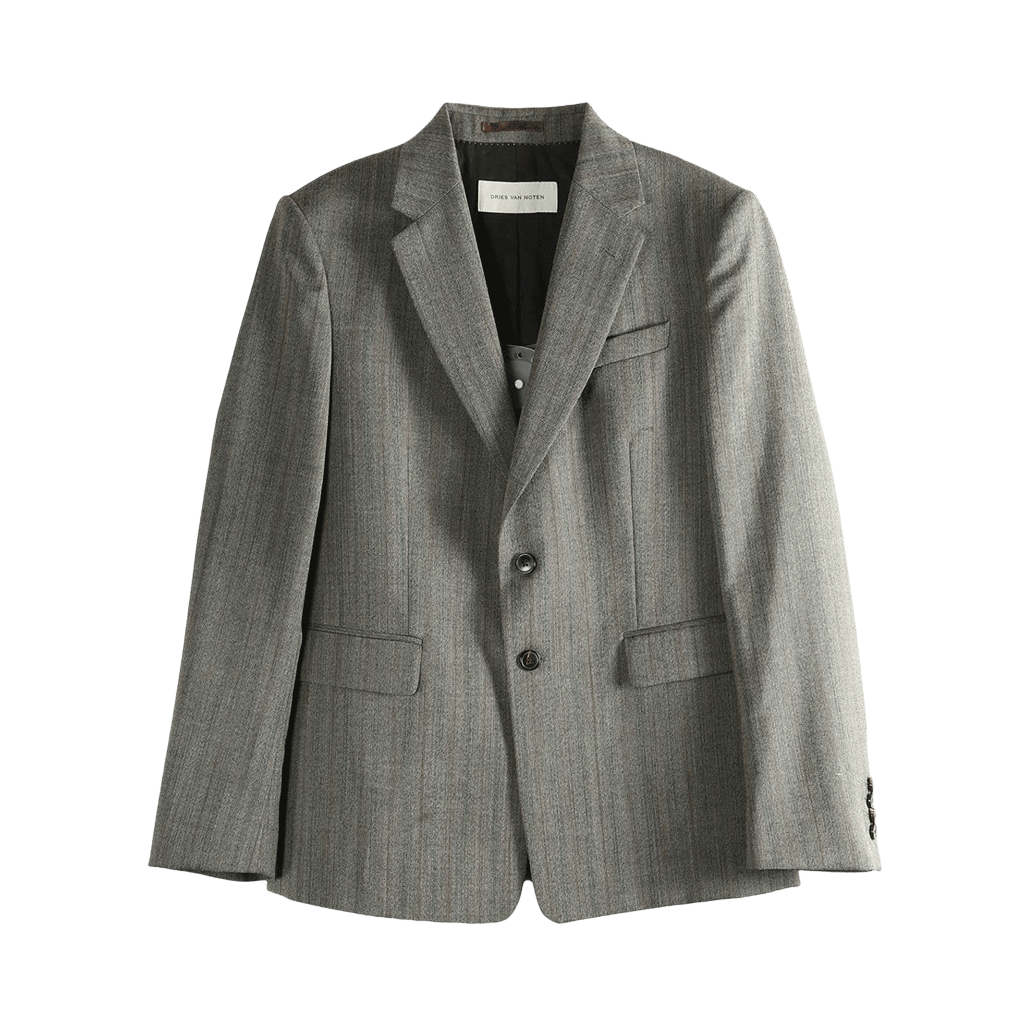 Dries Van Noten Melange Stripe Jacket 'Grey'