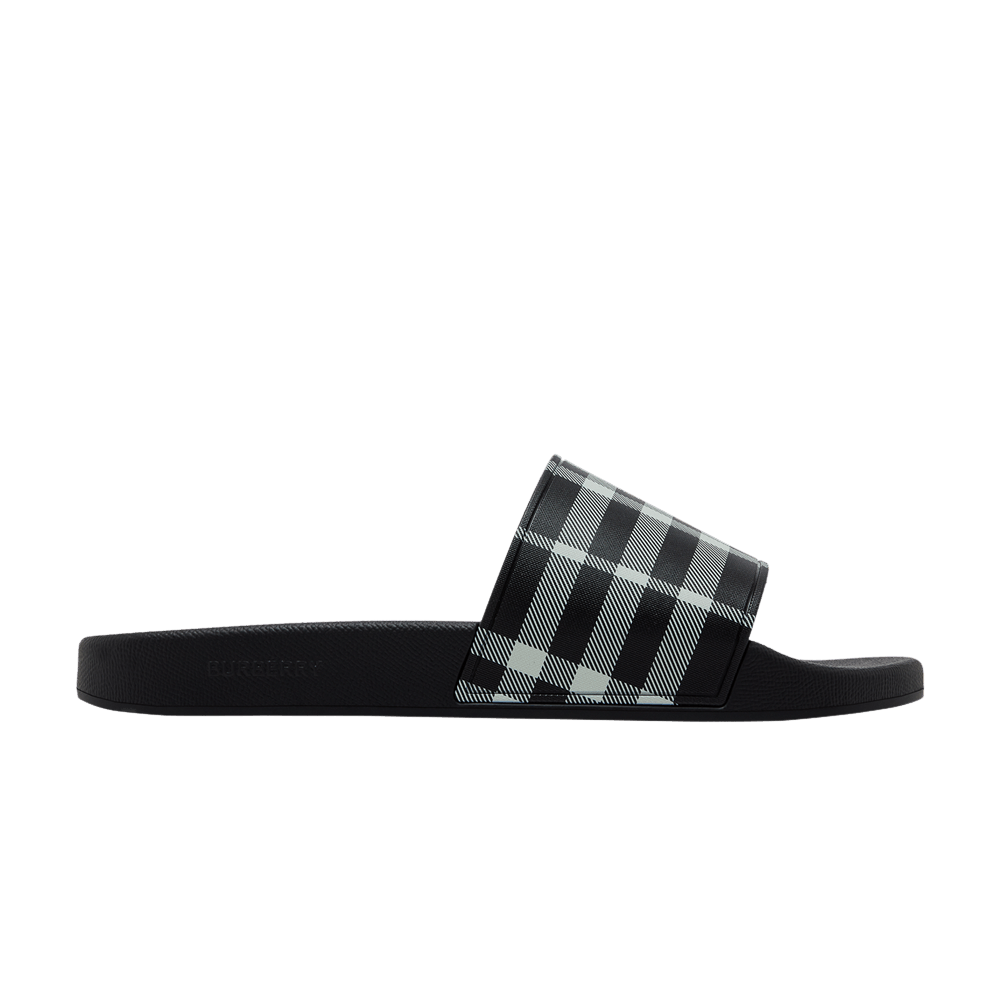 Burberry Check Slides 'Black Calico'