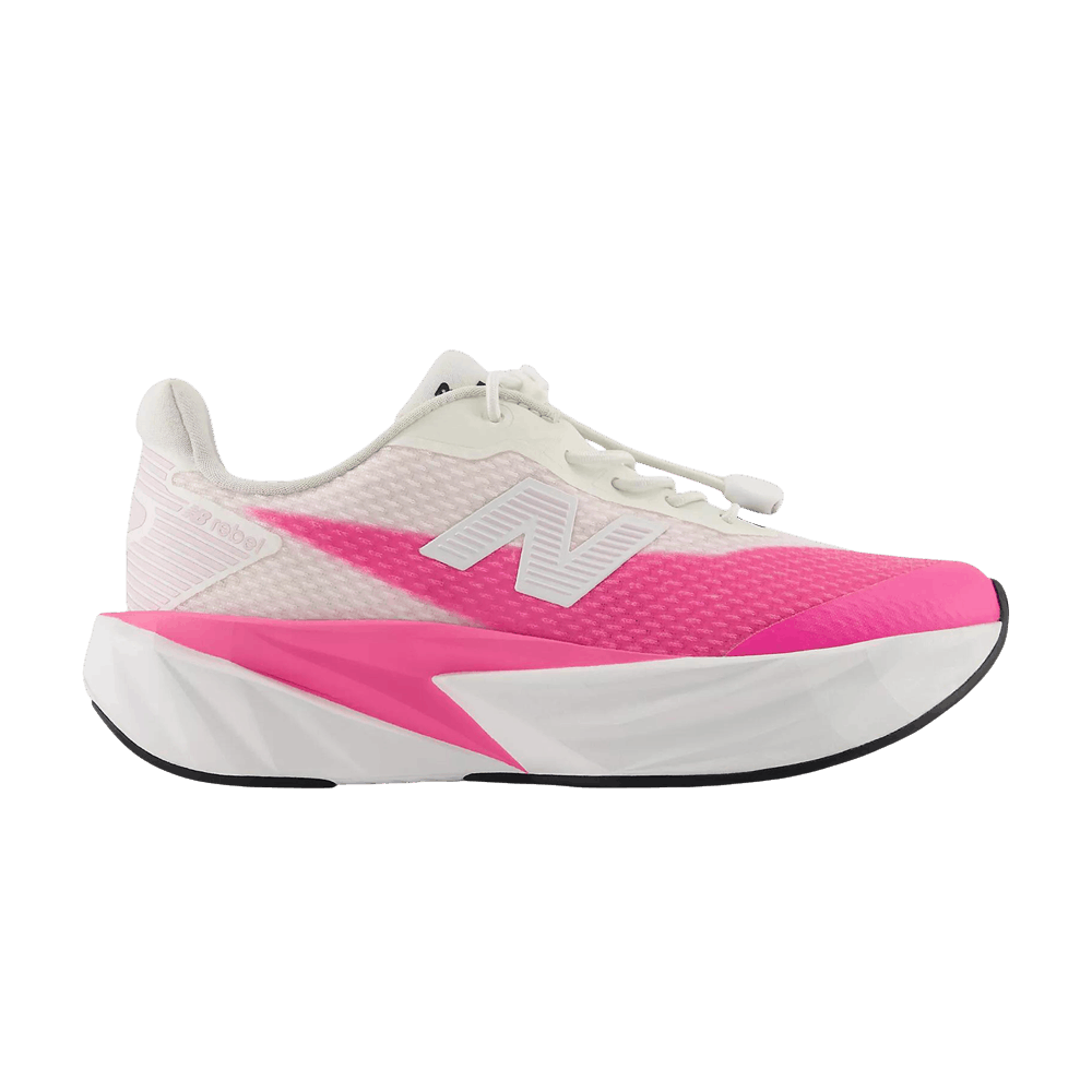New Balance FuelCell Rebel Bungee Lace Little Kid 'Pink Heat'