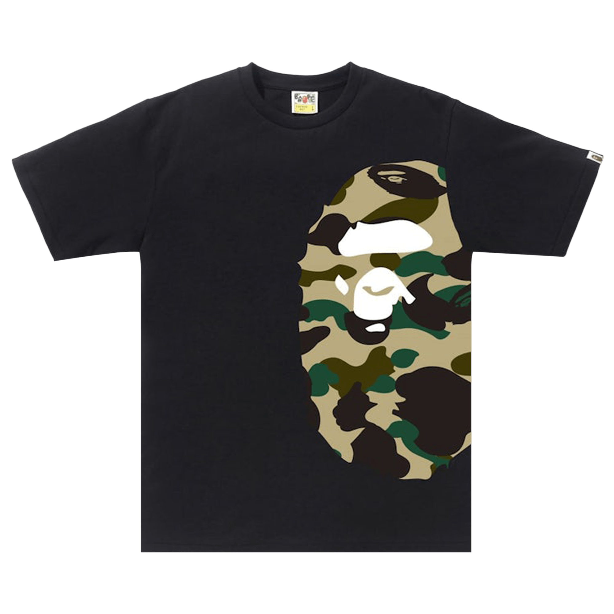 BAPE 1st Camo Side Big Ape Head Tee 'Black/Yellow'