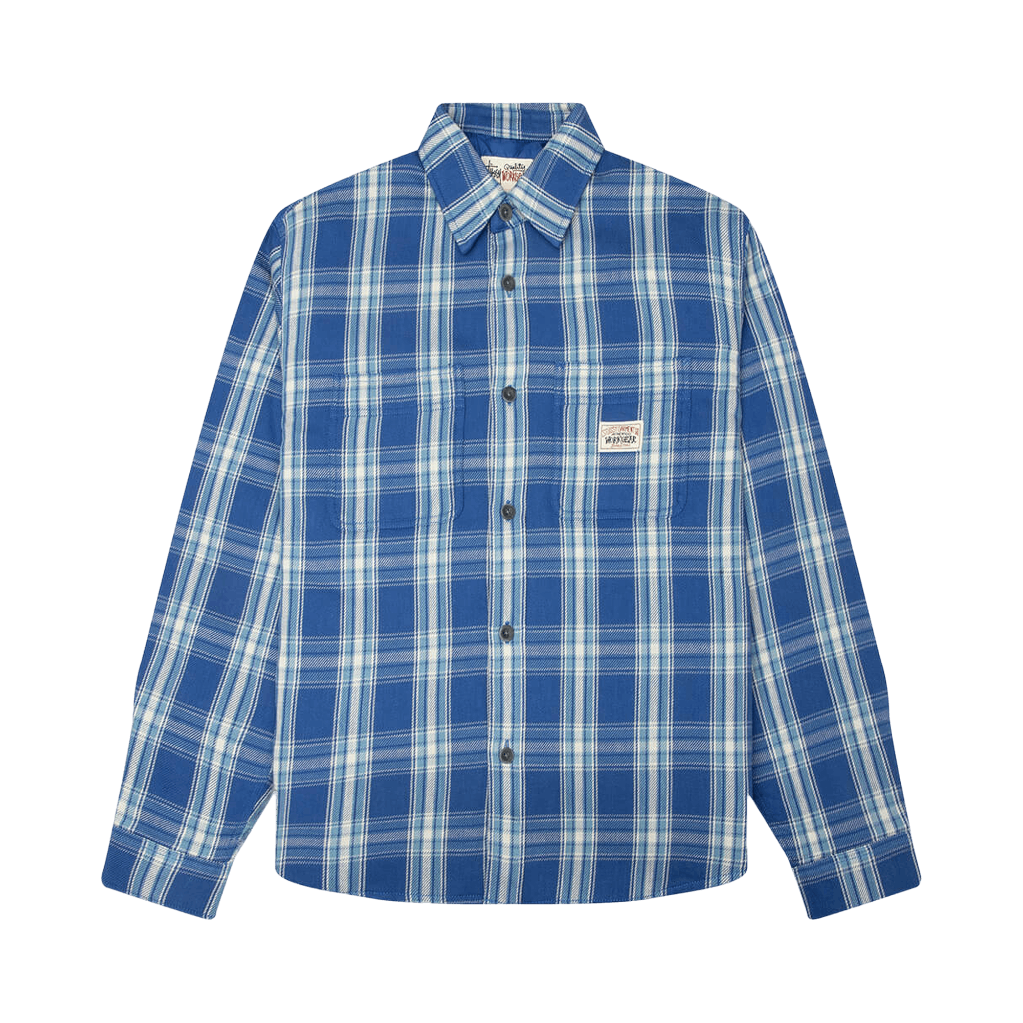 Stussy Lau Plaid Shirt Jacket 'Blue'