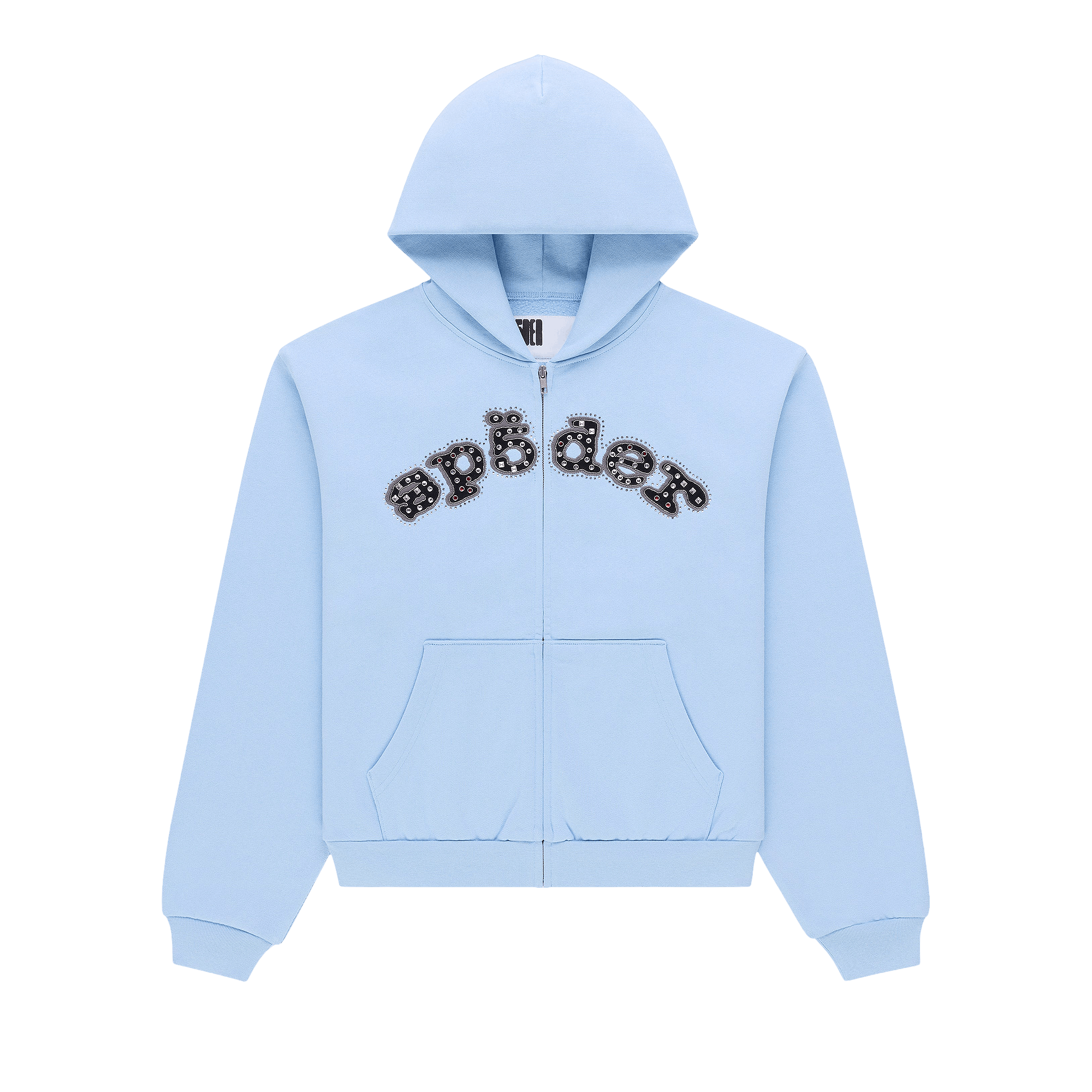 Sp5der Mixed Stone Og V2 Zip Hoodie 'Rock Blue'