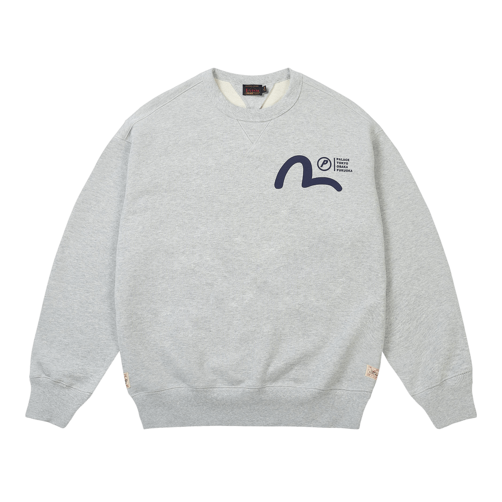 Palace x Evisu Crew 'Grey Marl'