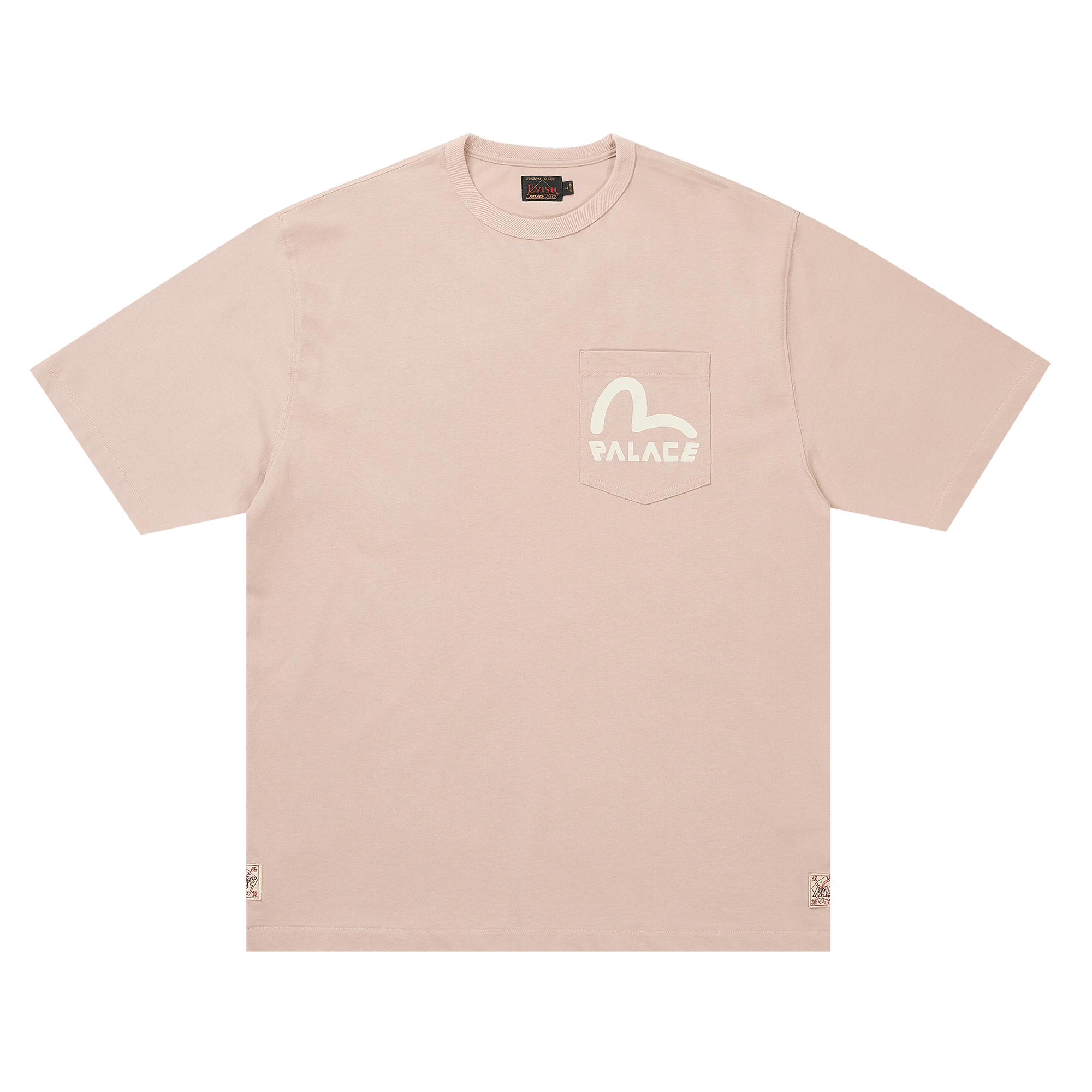 Palace x Evisu Heavy Wash T-Shirt 'Misty Pink'
