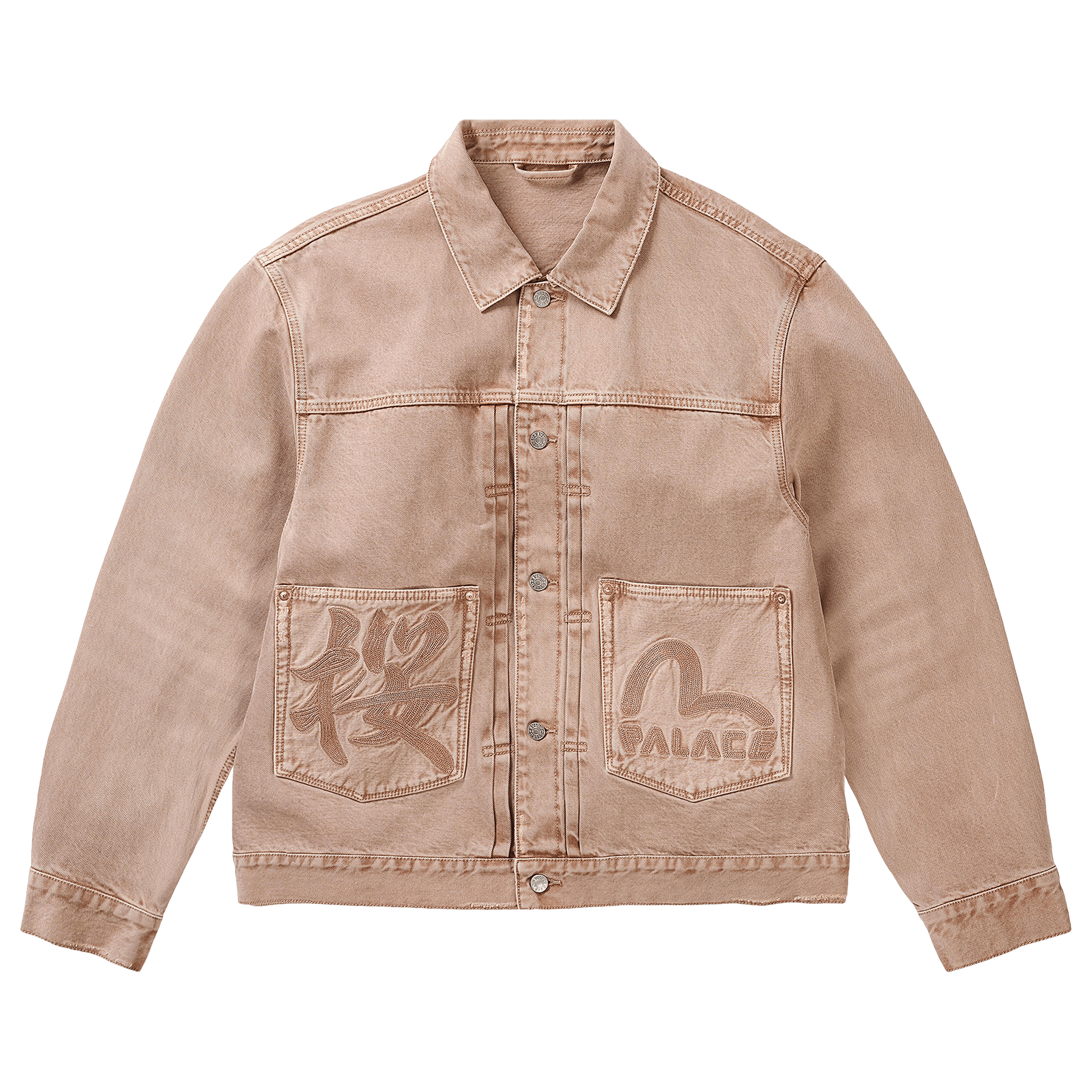 Palace x Evisu Type 2 Denim Jacket 'Pink Wash'