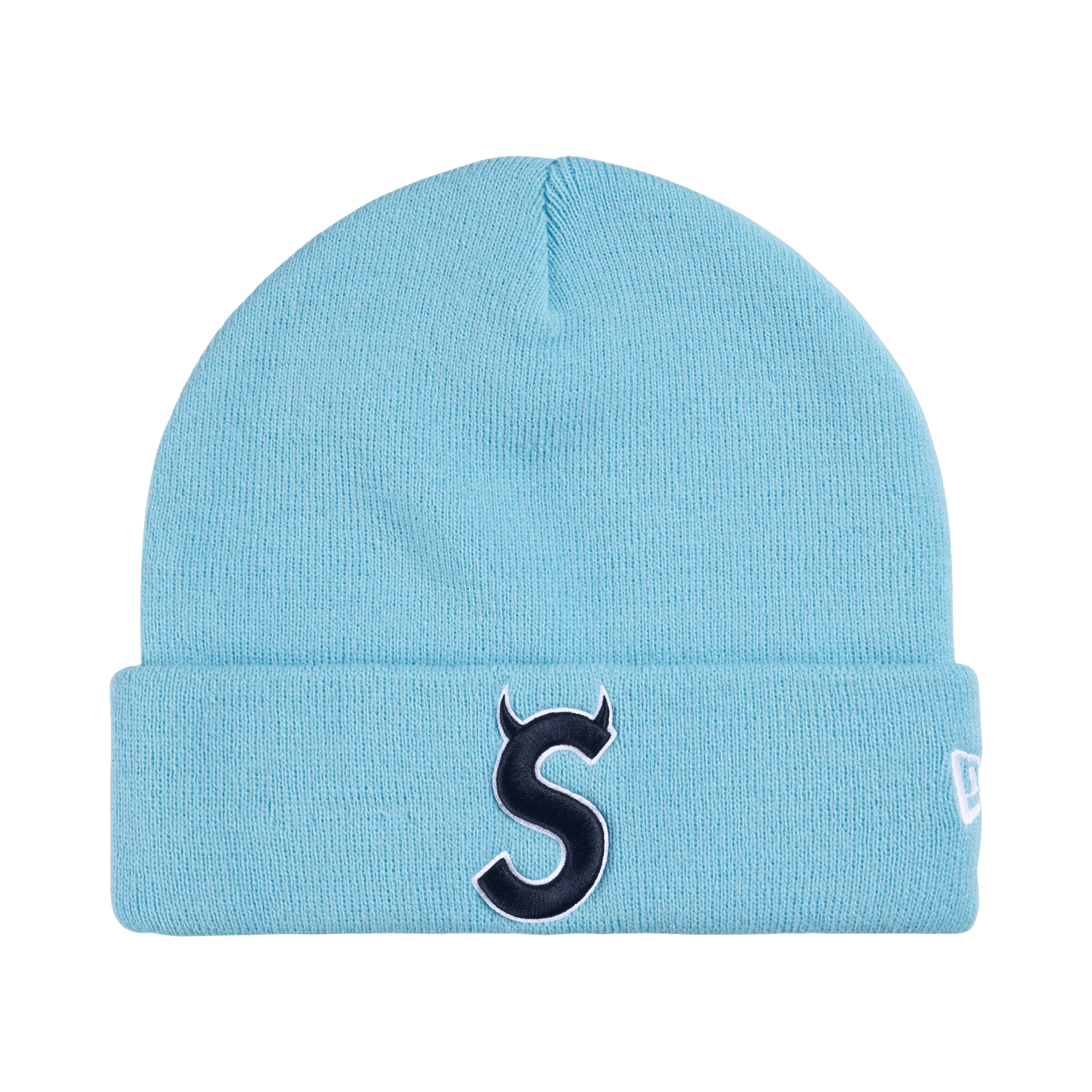 Supreme New Era Devil S Logo Beanie 'Light Blue'