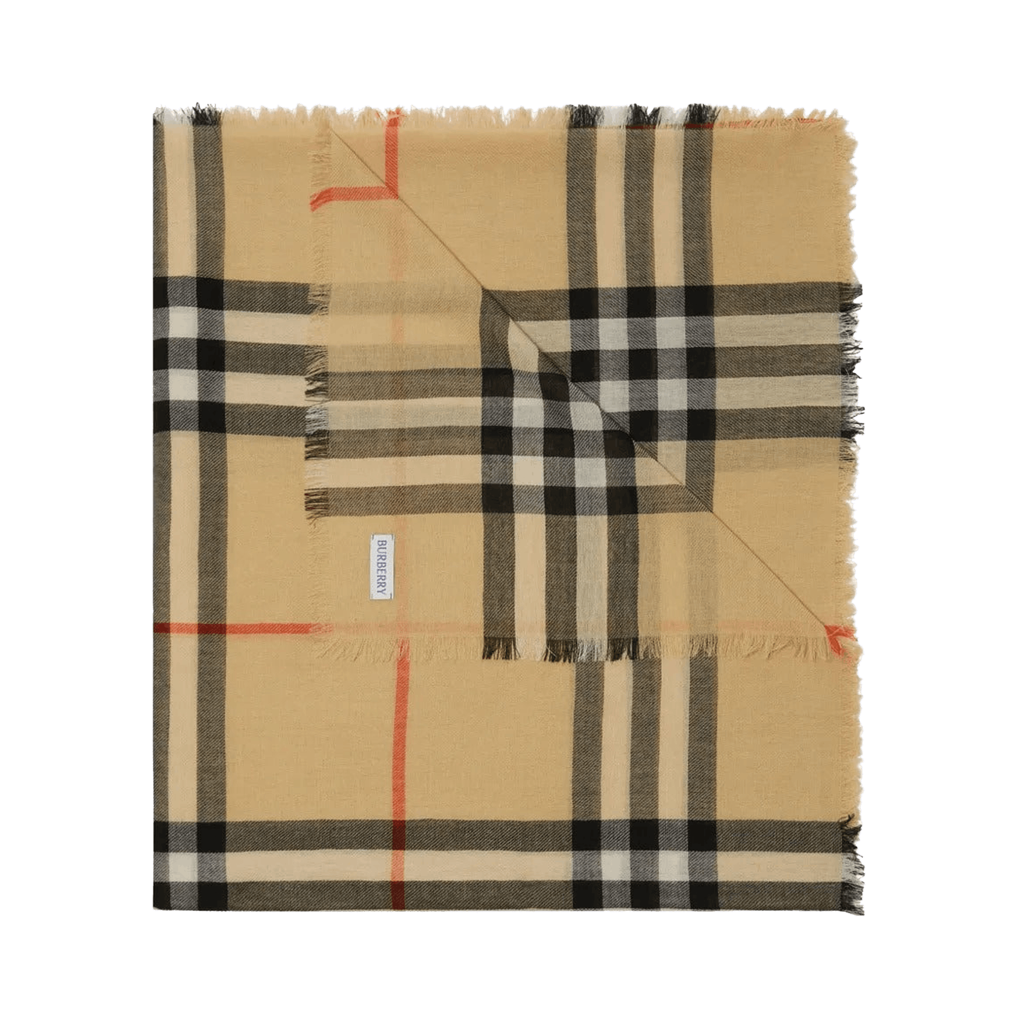 Burberry MU Lightweight Wool Scarf 'Sand'