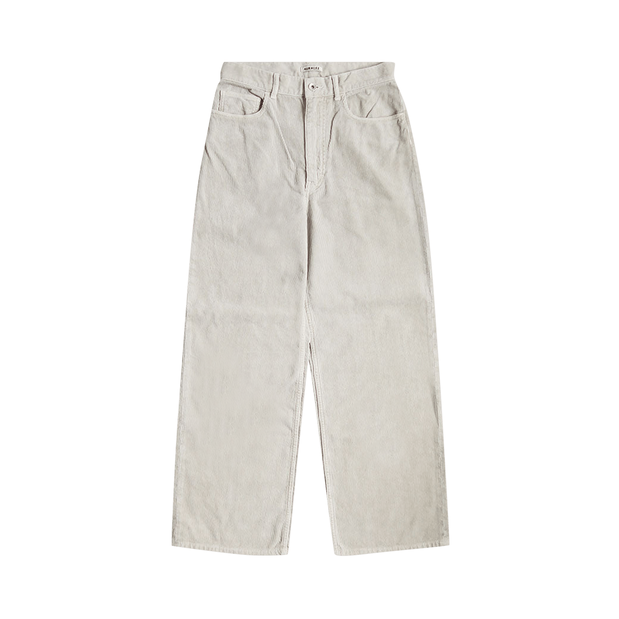 Auralee Garment-Dyed Finx Corduroy 5p Wide Pants 'White Khaki'