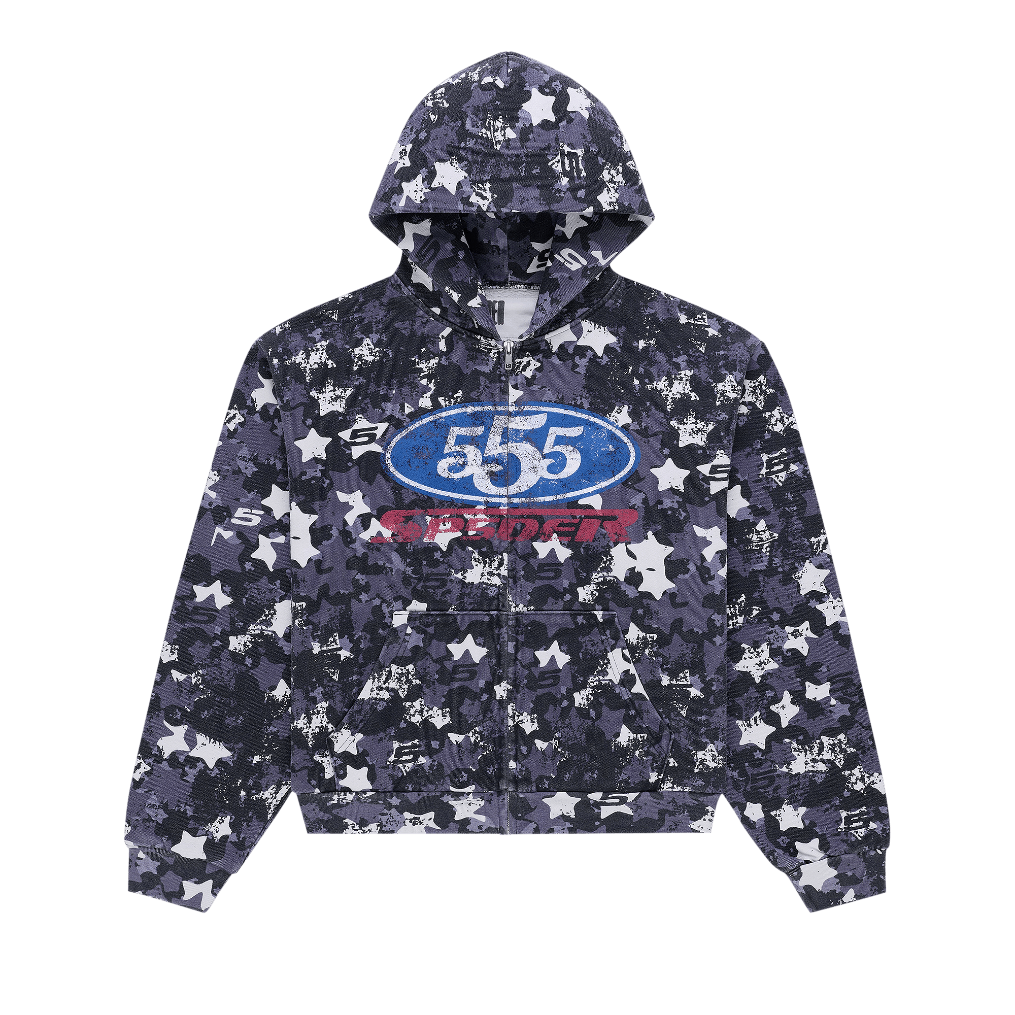 Sp5der R5cing Zip Hoodie 'Blue Camo'