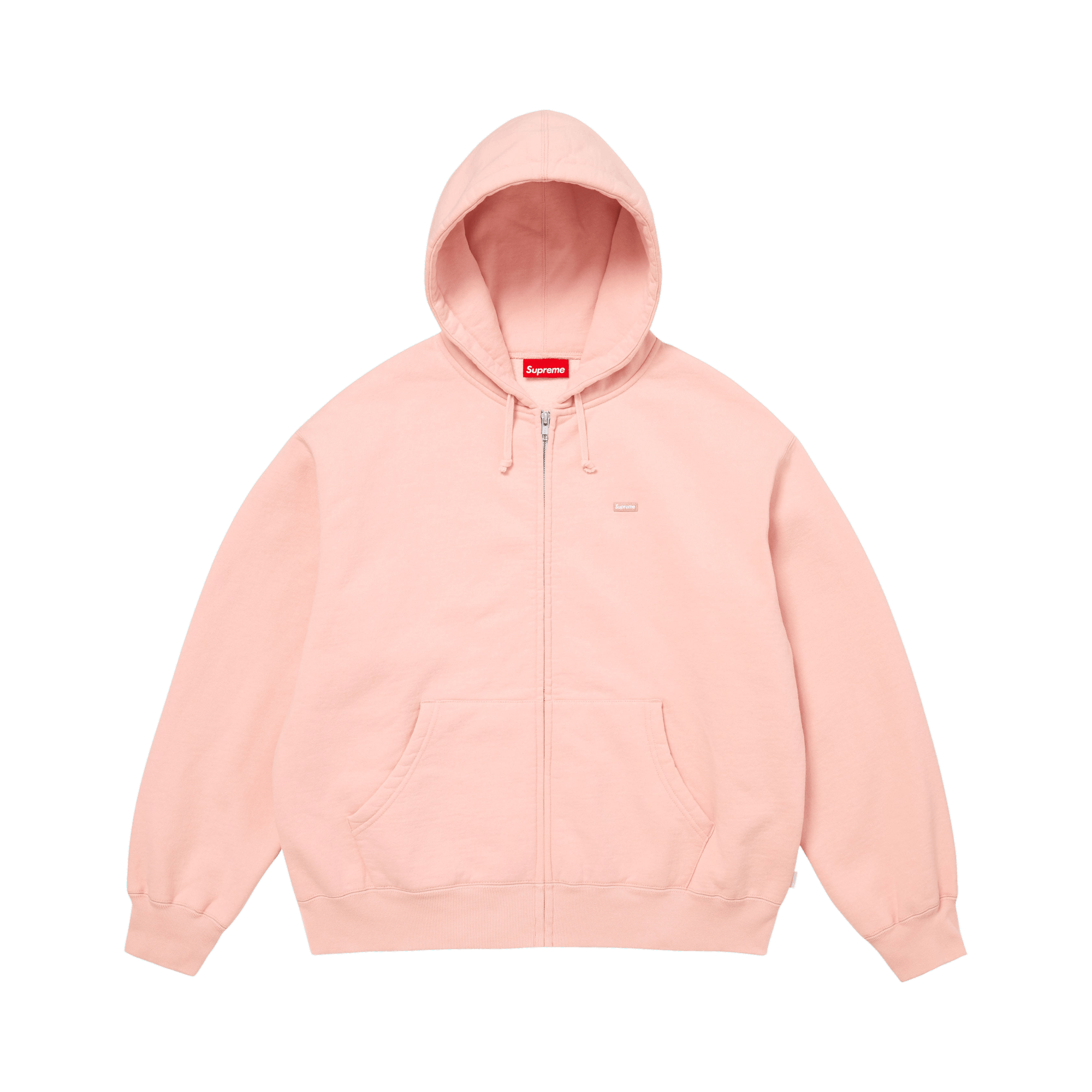 Supreme Small Box Zip Up Hooded Sweatshirt 'Light Pink'