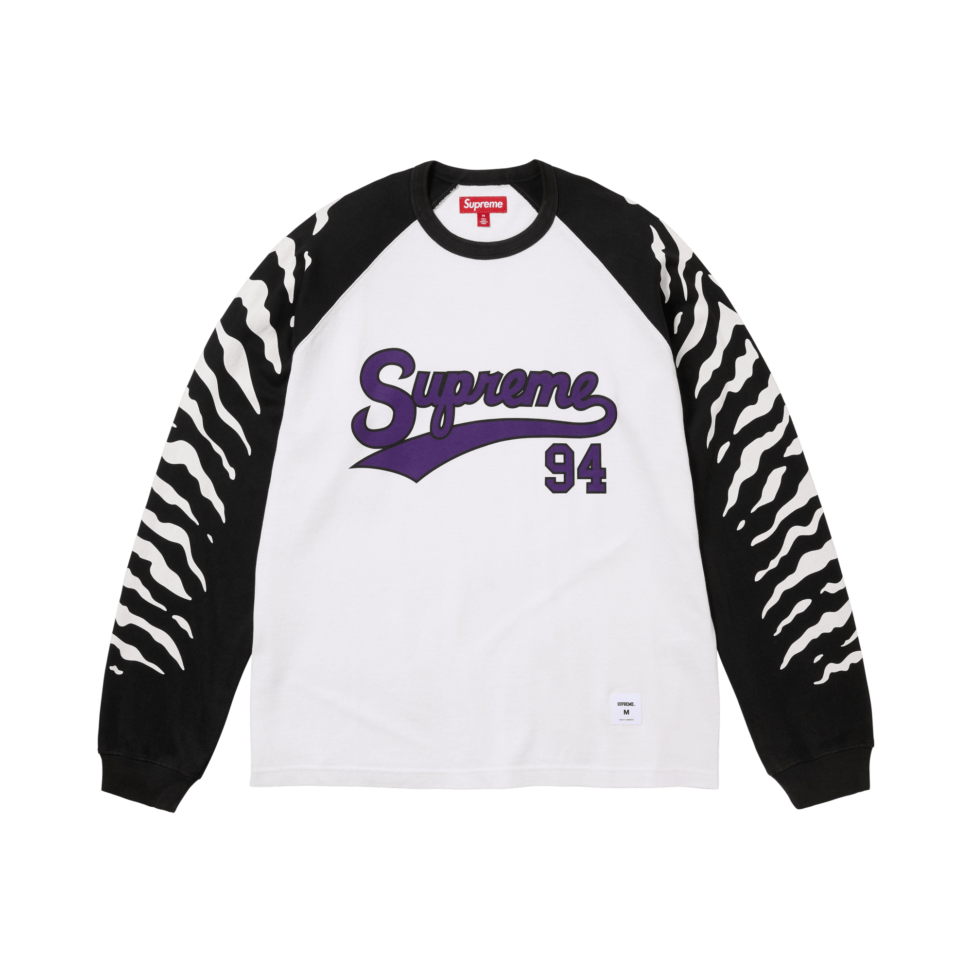 Supreme Tiger Raglan Long-Sleeve Top 'White'