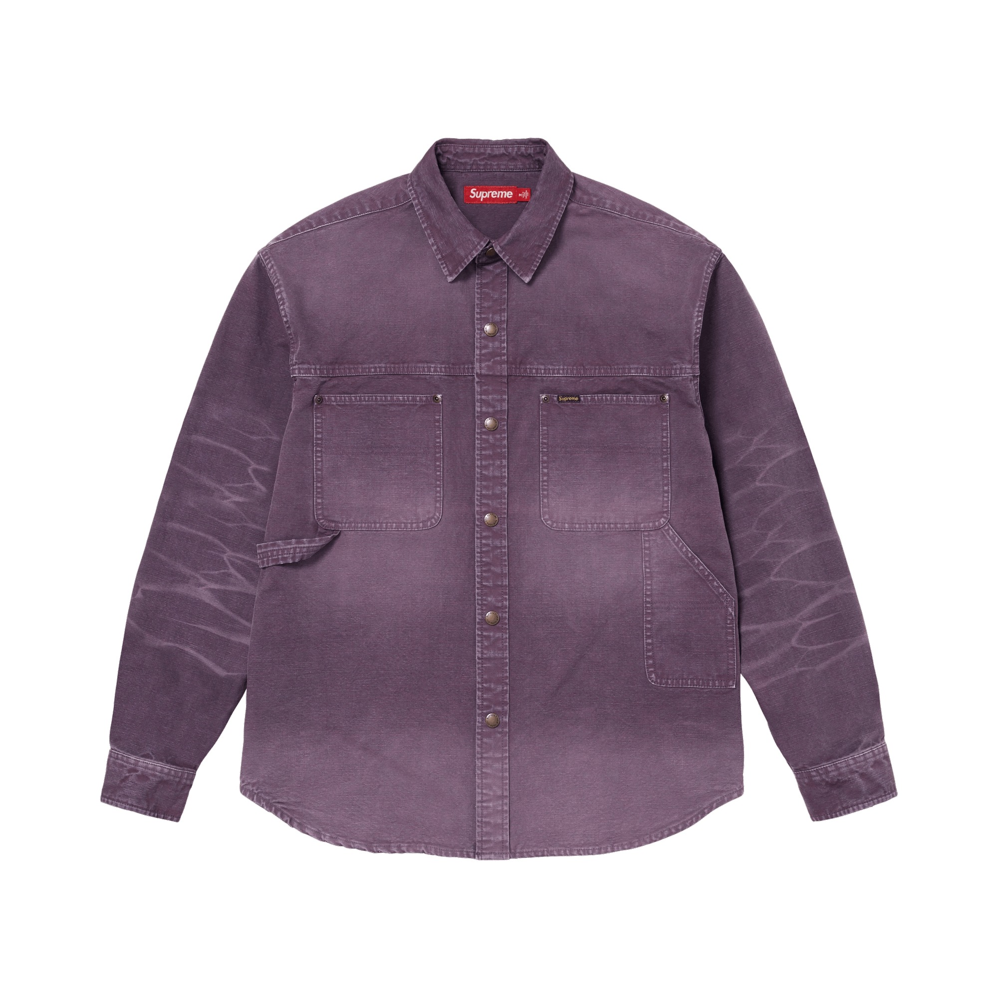 Supreme Worn Snap Painter Shirt 'Purple'