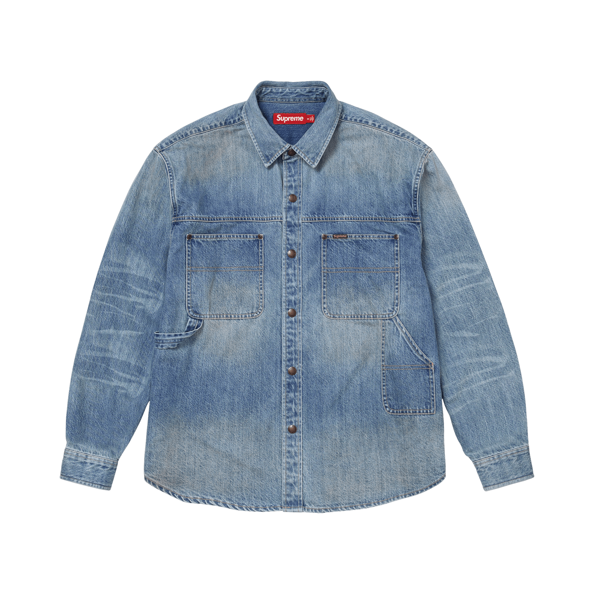 Supreme Worn Snap Painter Shirt 'Denim'
