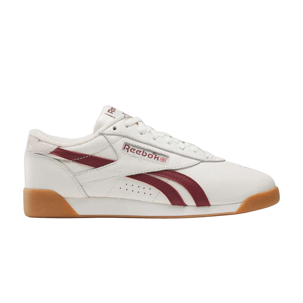 Wmns Reebok Freestyle Lo 'Chalk Classic Burgundy Gum'