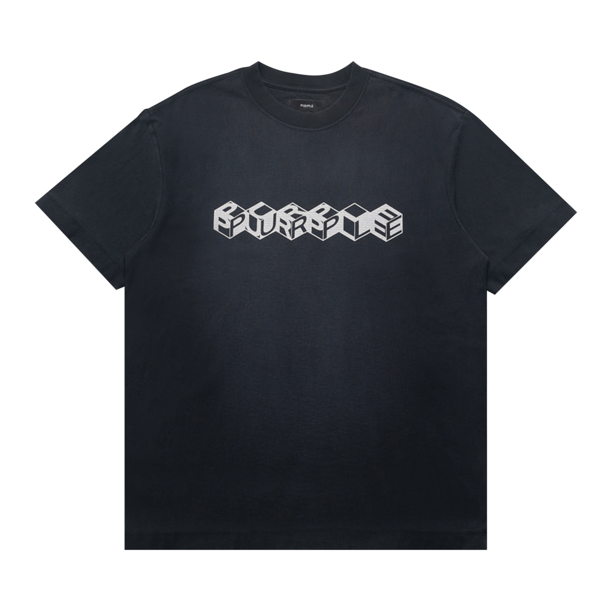 PURPLE BRAND Textured Jersey Short-Sleeve Tee 'Black'