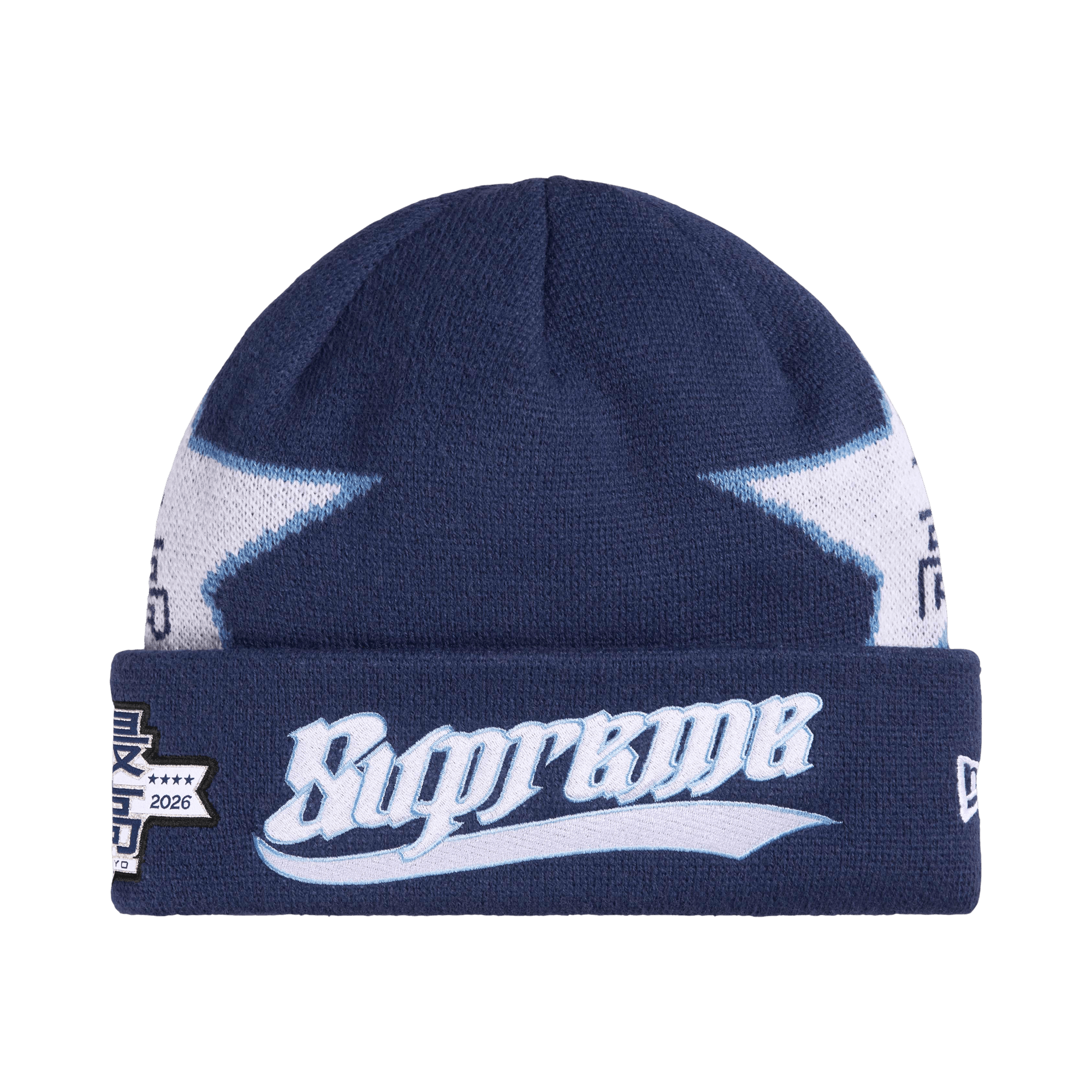 Supreme New Era Stars Beanie 'Navy'