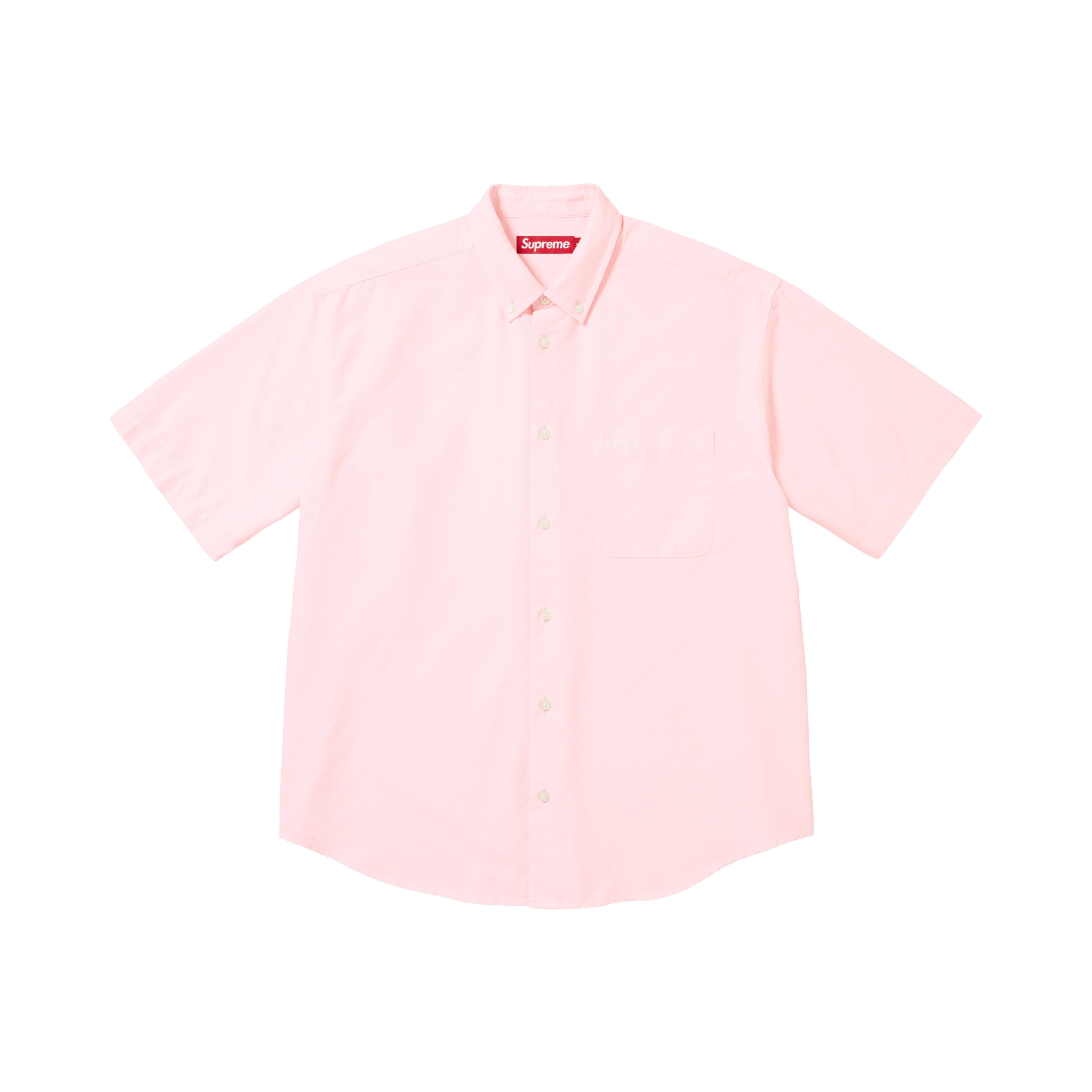 Supreme Loose Fit Oxford Short-Sleeve Shirt 'Pink'
