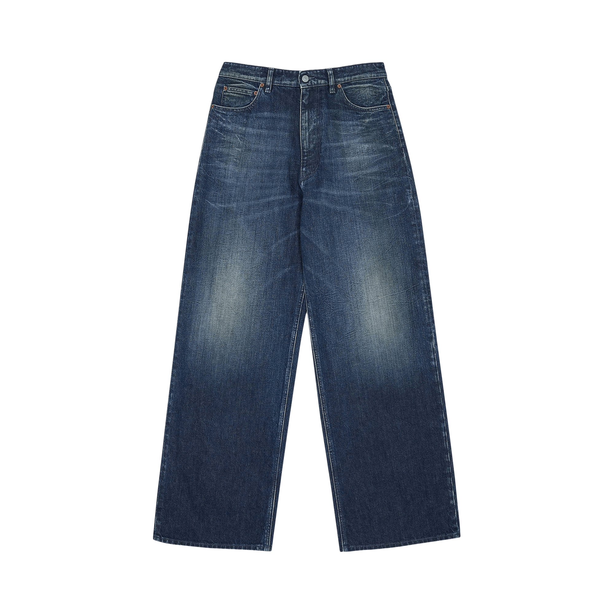Buy MM6 Maison Margiela Washed Text Print Jeans 'Stone Wash Blue