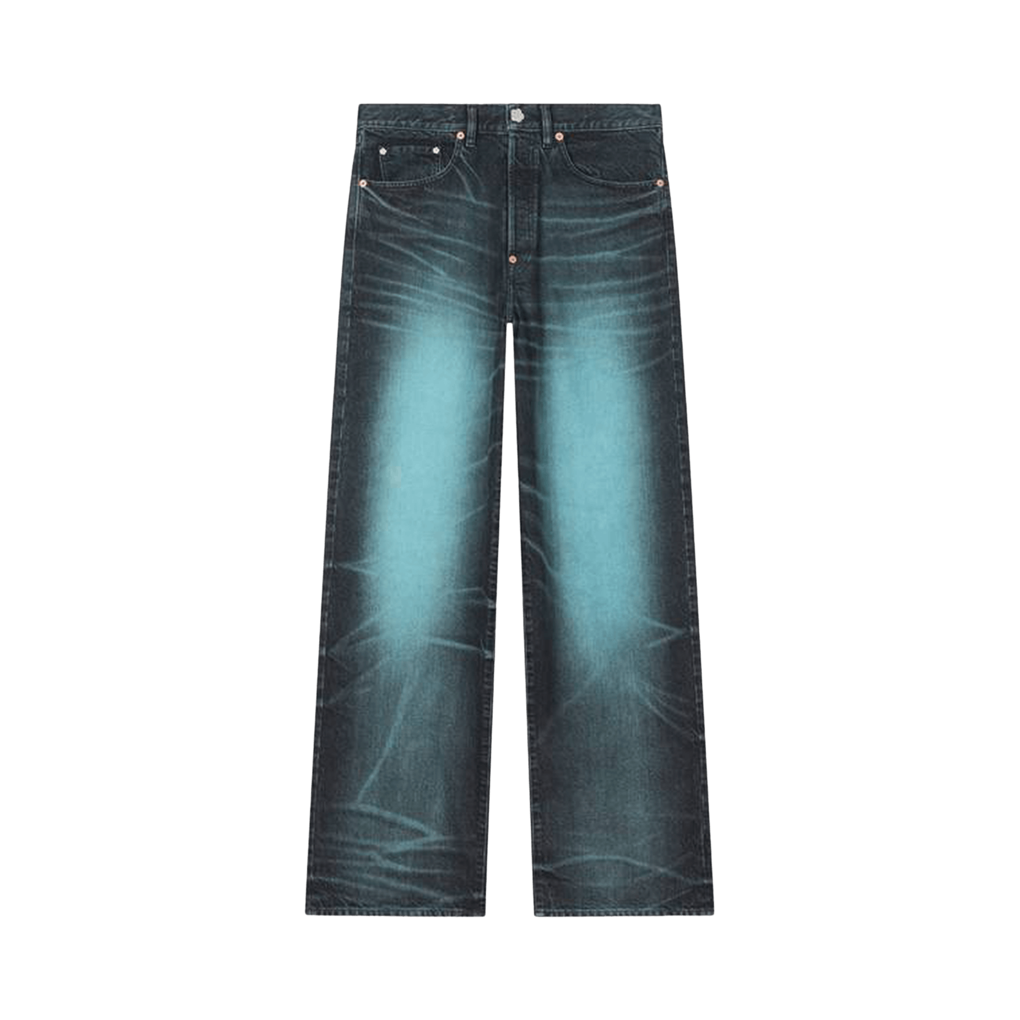 Kenzo Turn Up Wide Fit Jeans 'Blue'
