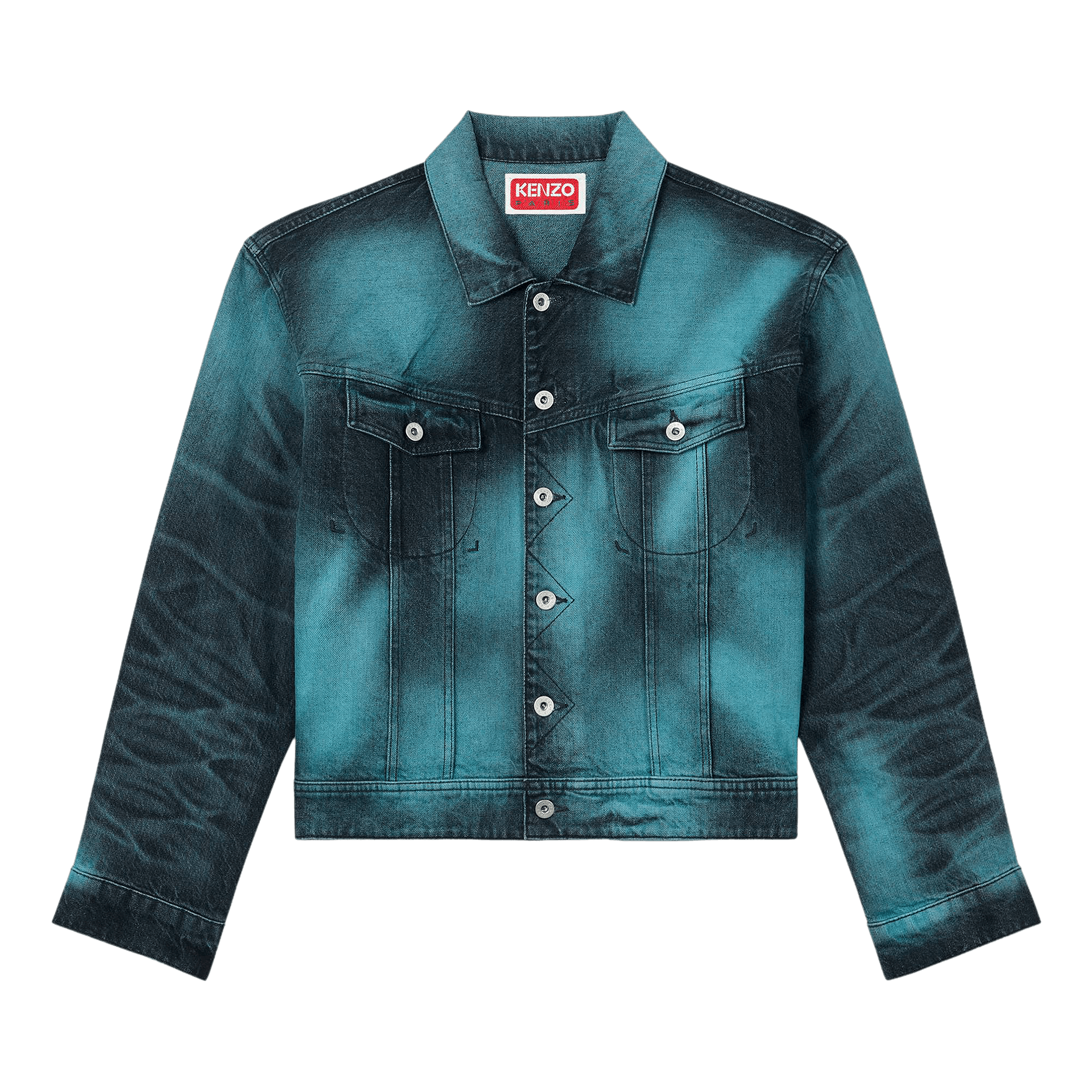 Kenzo Boke Heart Oversize Trucker Jacket 'Blue'