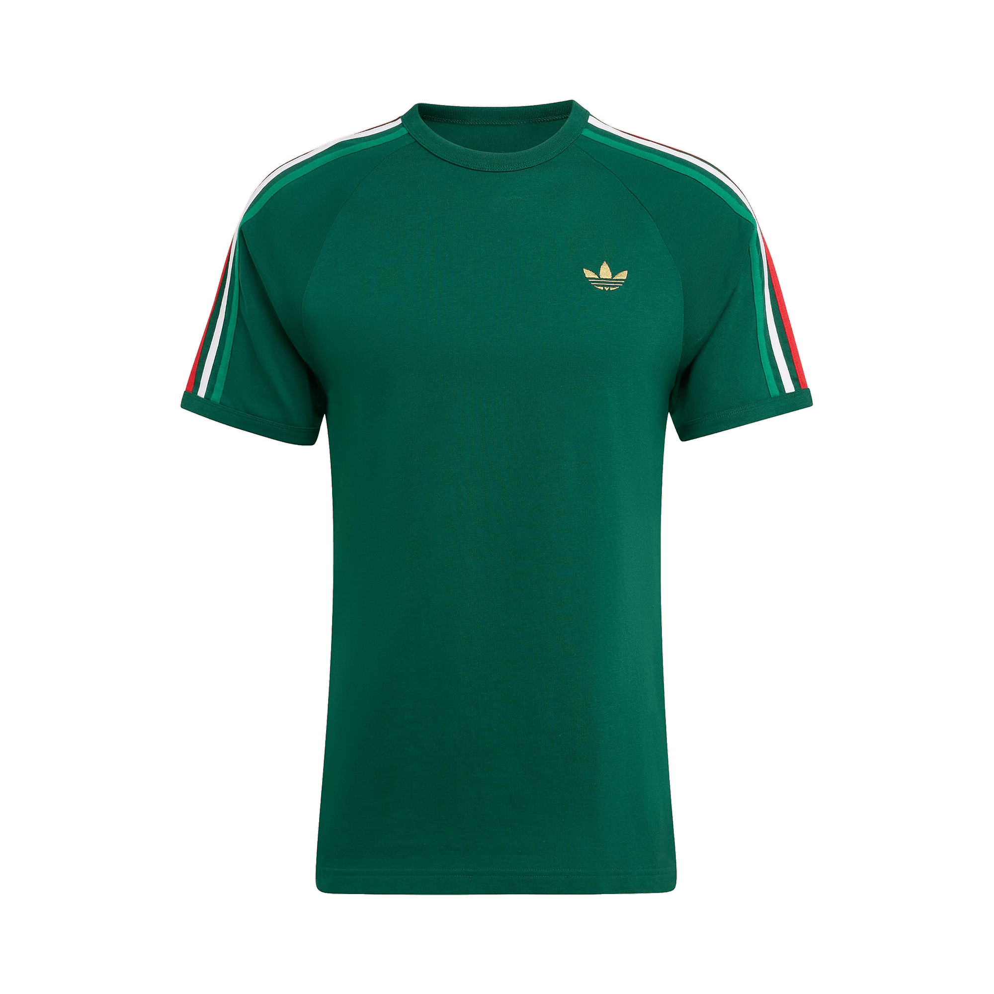 Adidas Originals 3-Stripes Tee 'Team Dark Green/Bold Green/White'