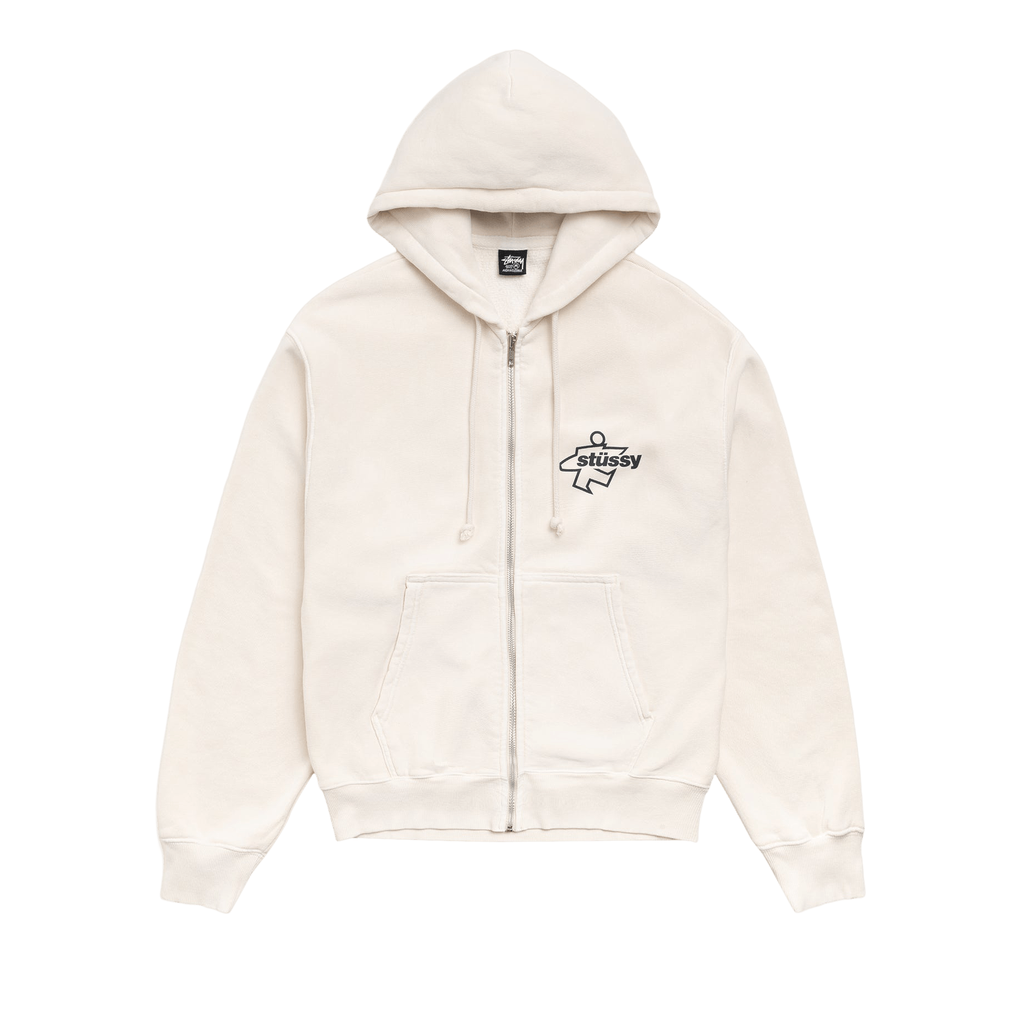 Stussy Surf Size Zip Hoodie 'Bone'