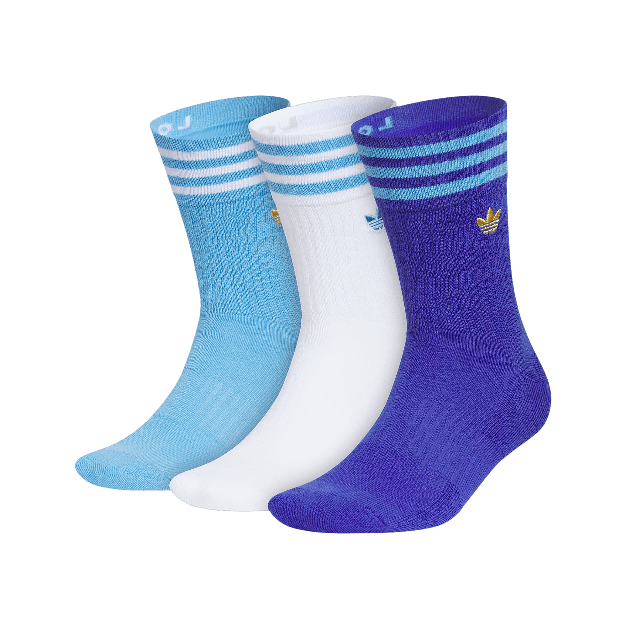 Adidas Originals U Argentina Roller 3-Pack Crew 'Blue Burst / White / Blue'