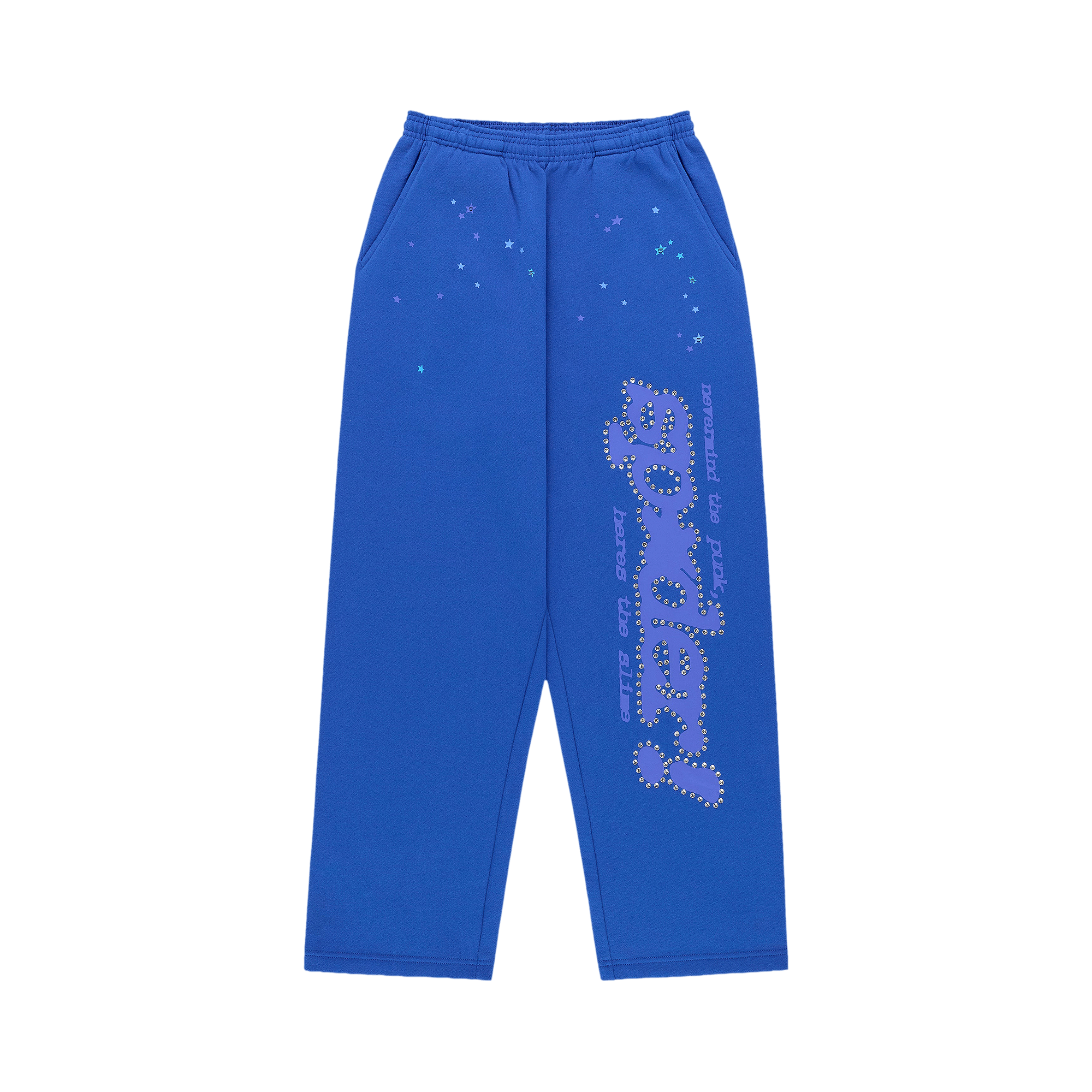 Sp5der Rhinestone Punk V2 Sweatpant 'Blue'