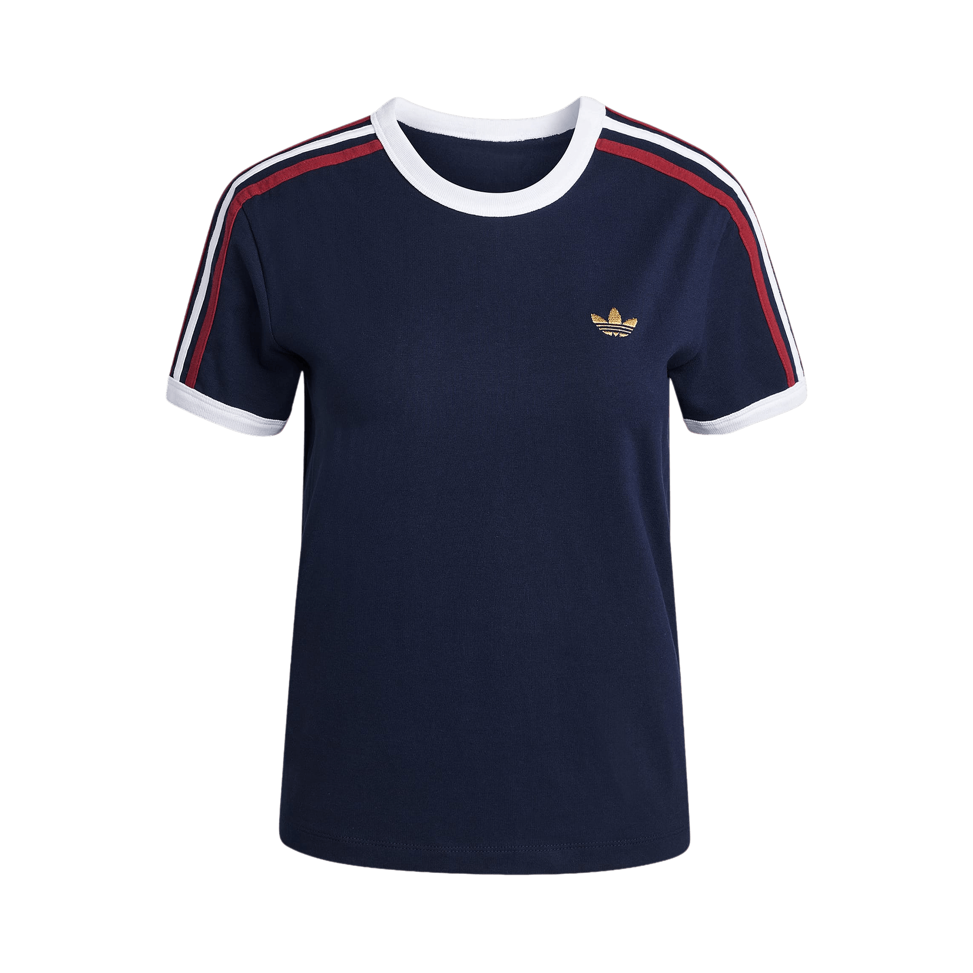 Adidas Originals 3-Stripes Slim Tee 'Night Indigo/Better Scarlet/White'